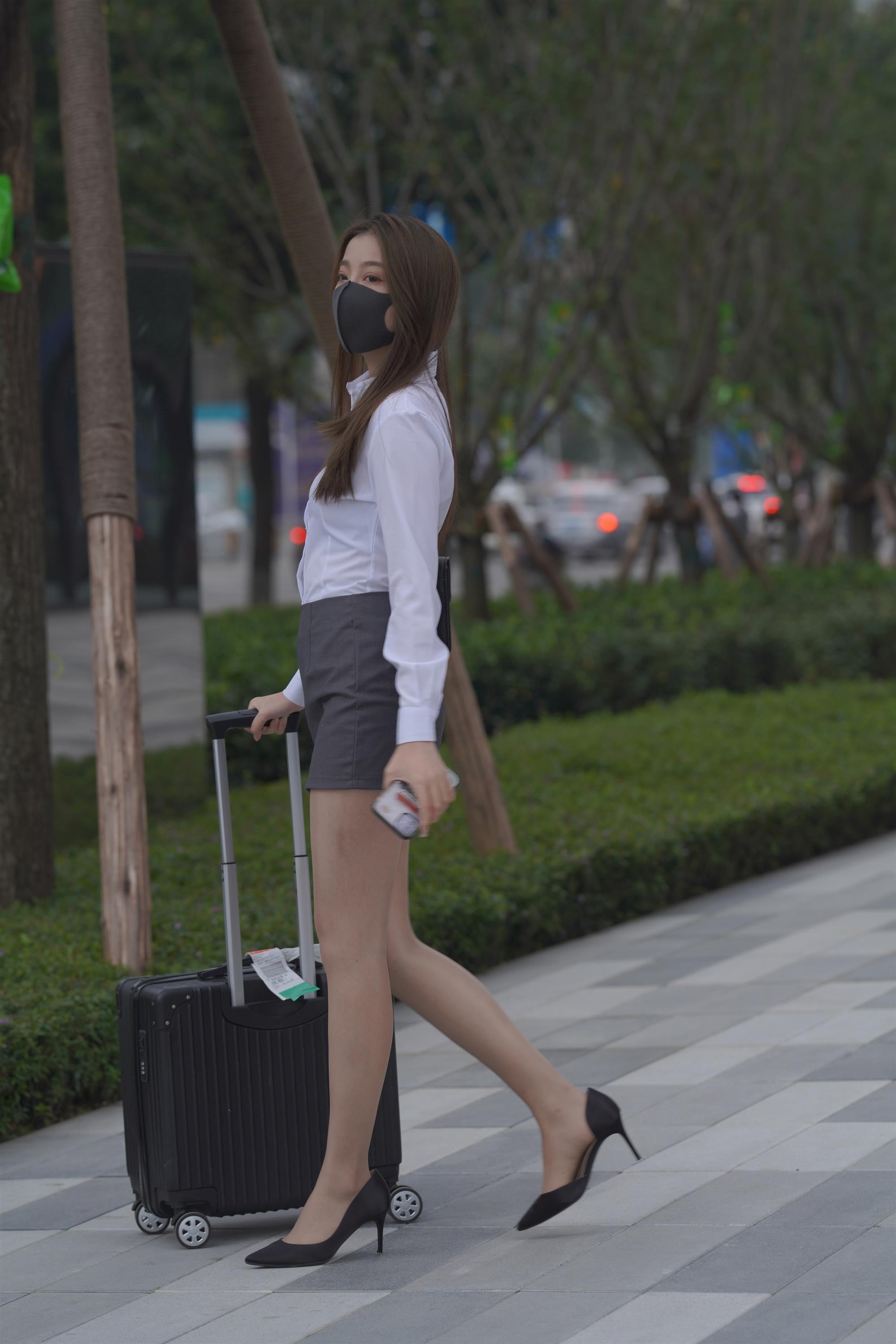 Street White shirt miniskirt high heels - 188.jpg