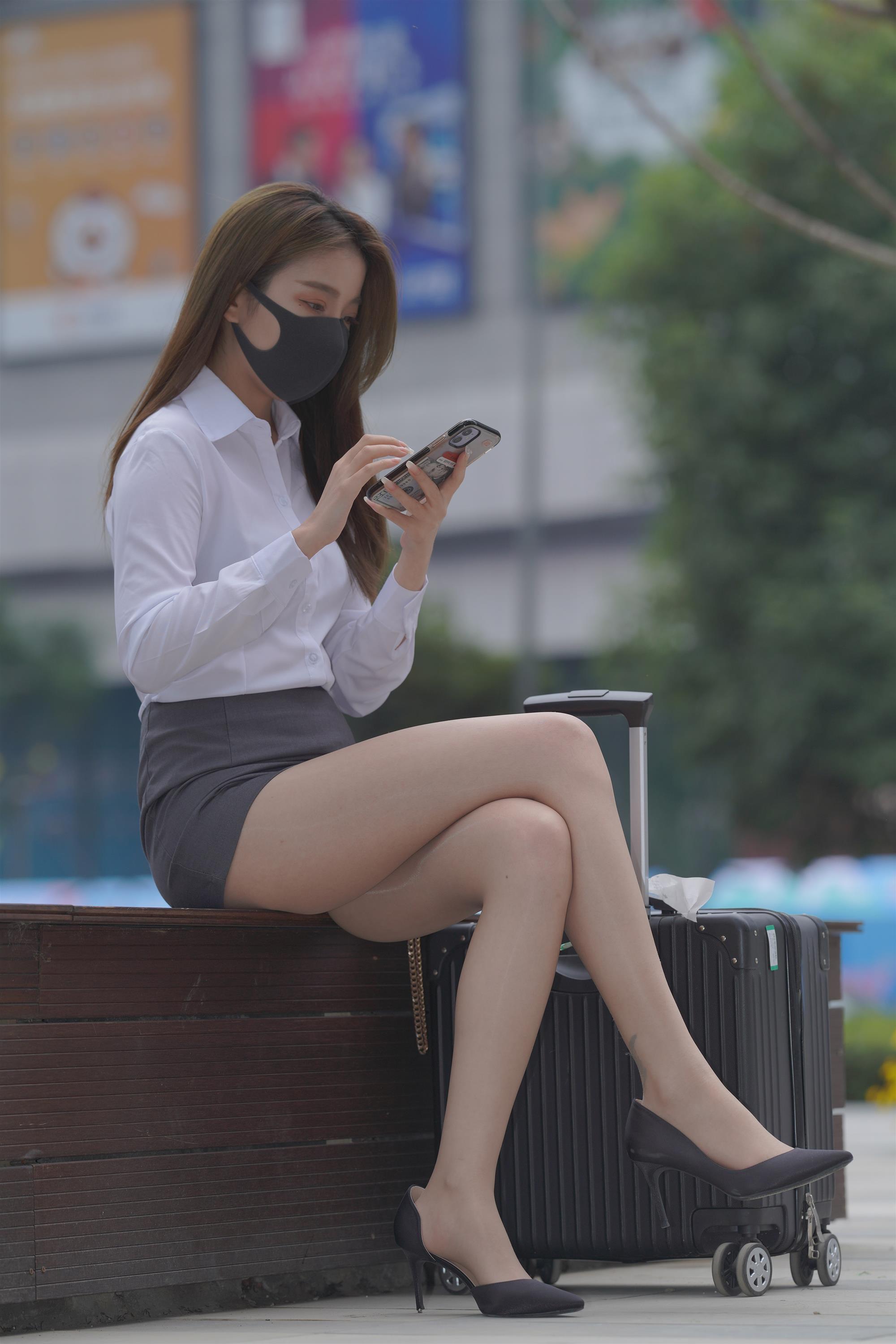 Street White shirt miniskirt high heels - 249.jpg