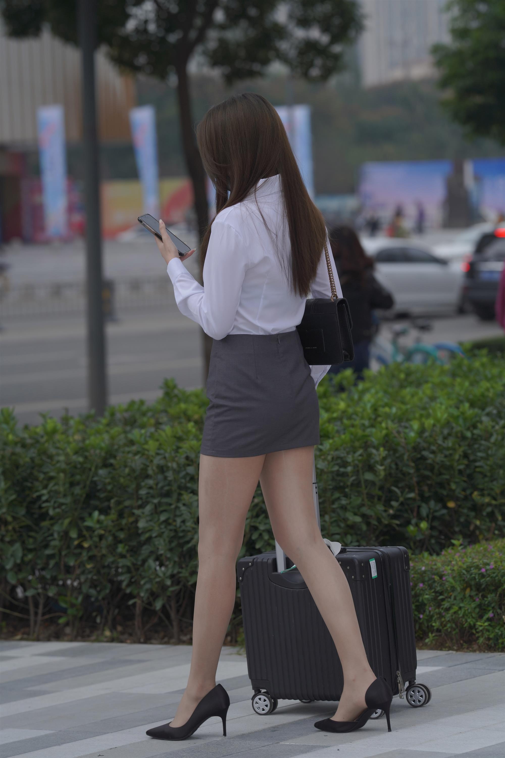 Street White shirt miniskirt high heels - 189.jpg