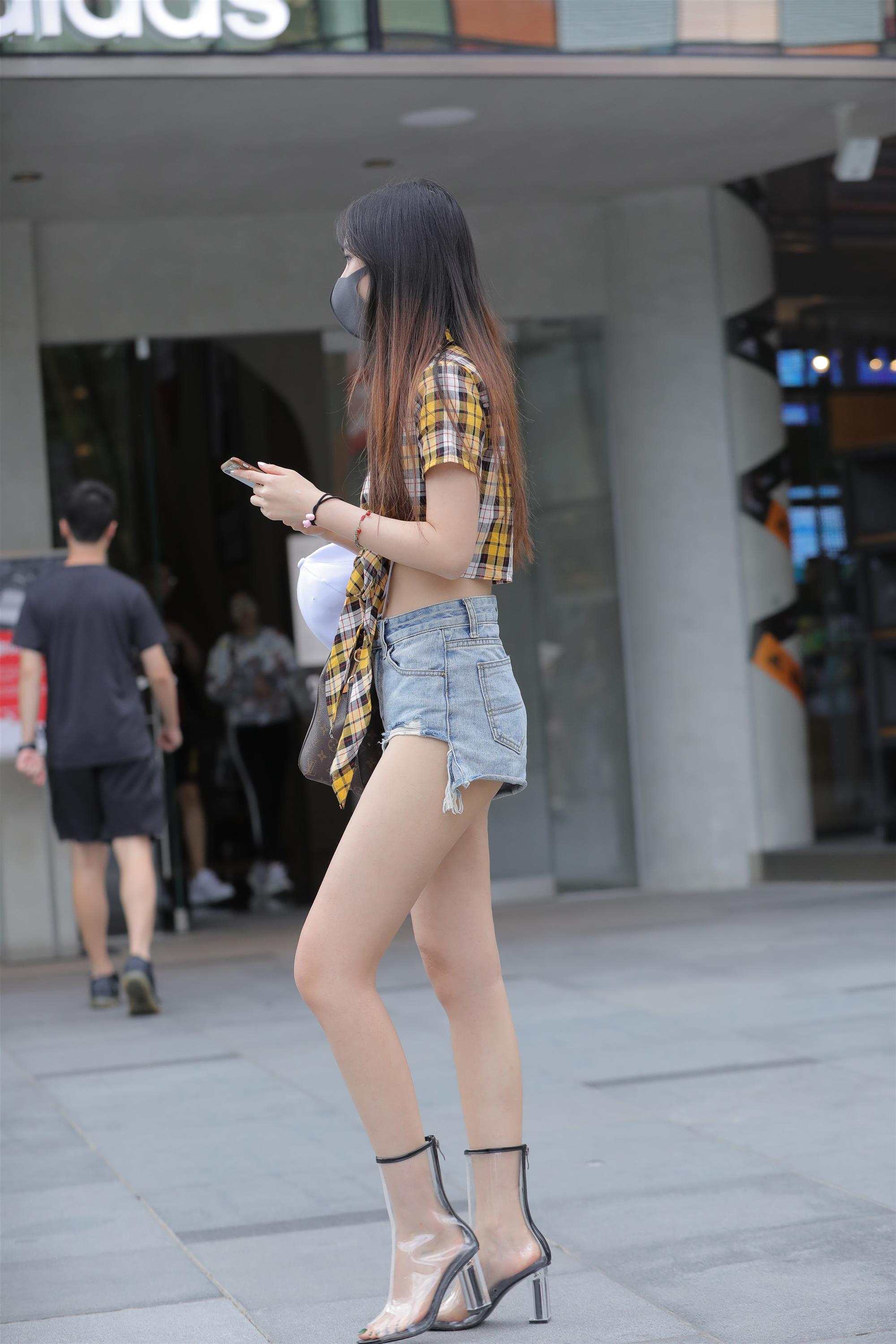 Street Denim shorts and high heels - 52.jpg