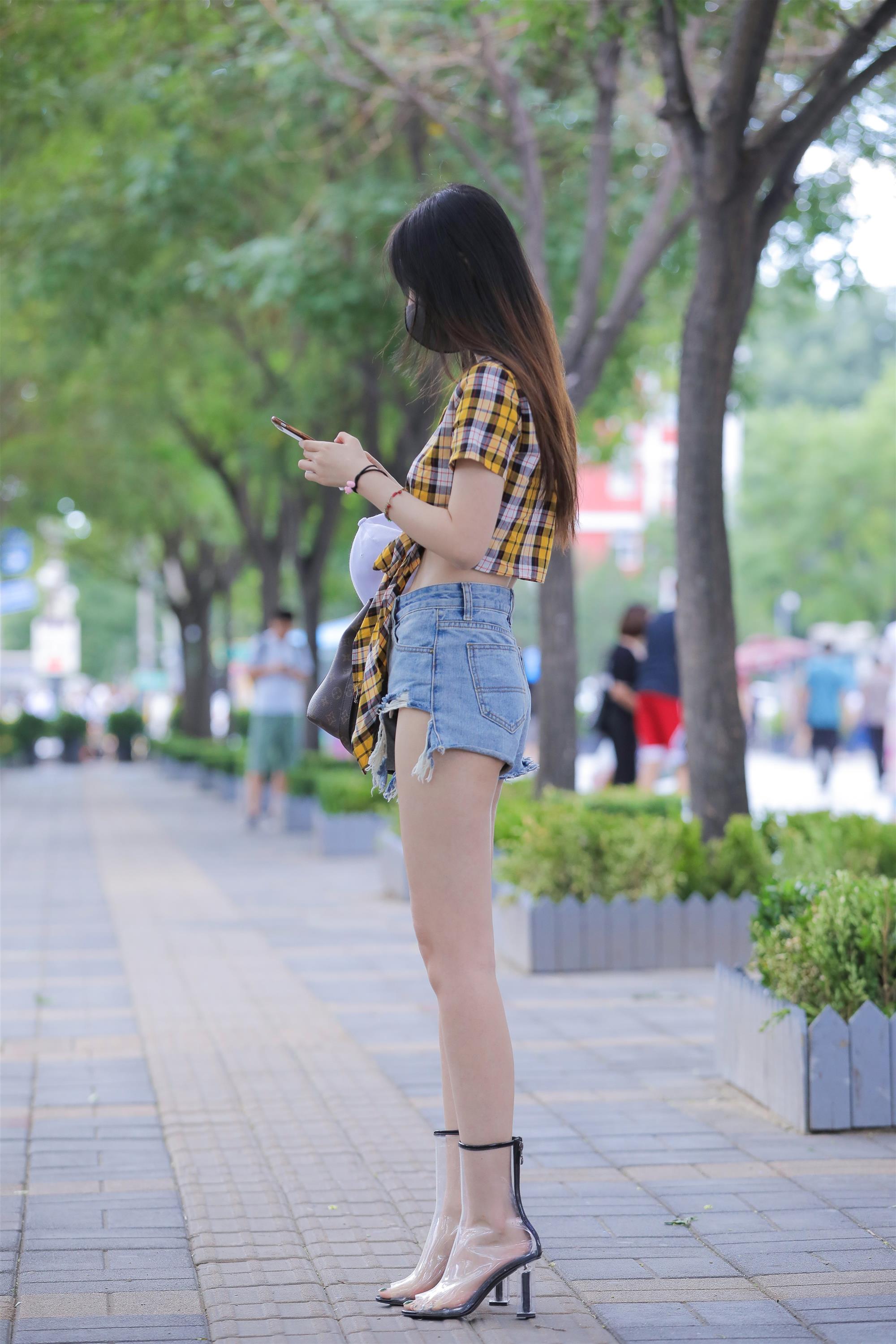 Street Denim shorts and high heels - 67.jpg