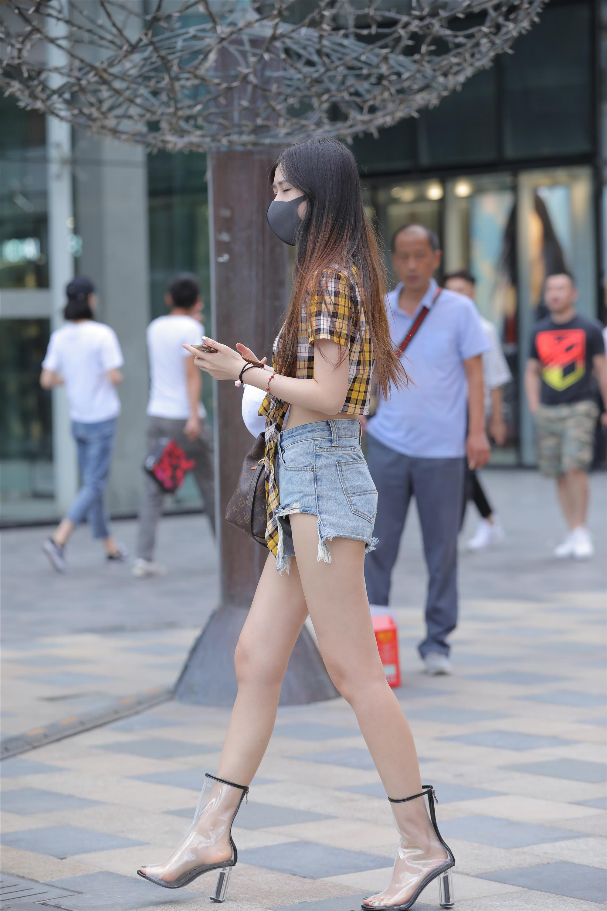 Street Denim shorts and high heels - 31.jpg