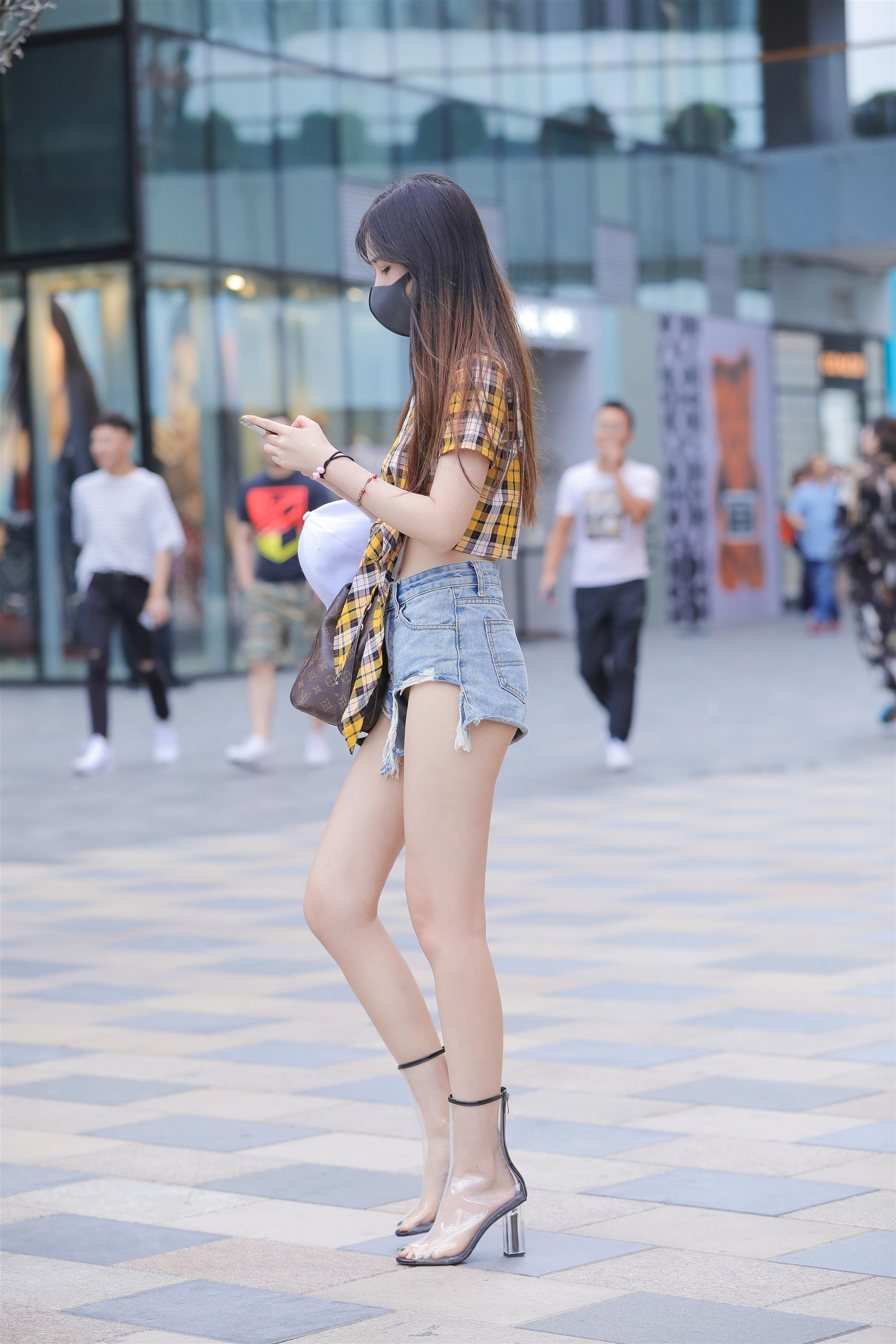 Street Denim shorts and high heels - 26.jpg