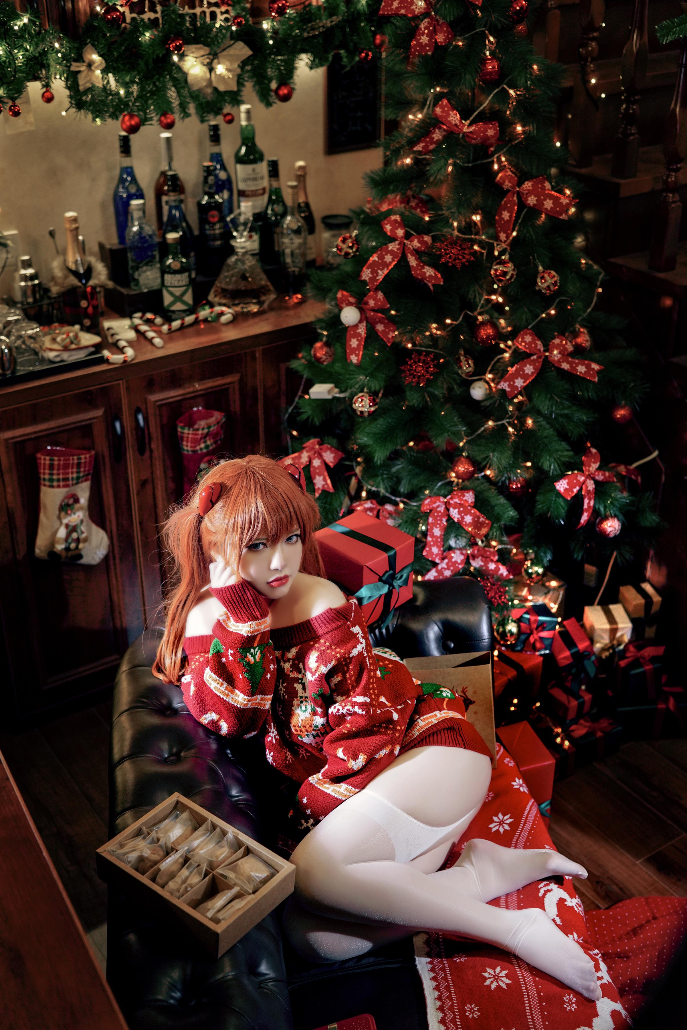 Cosplay 半半子  式波ASUKA Christmas - 16.jpg