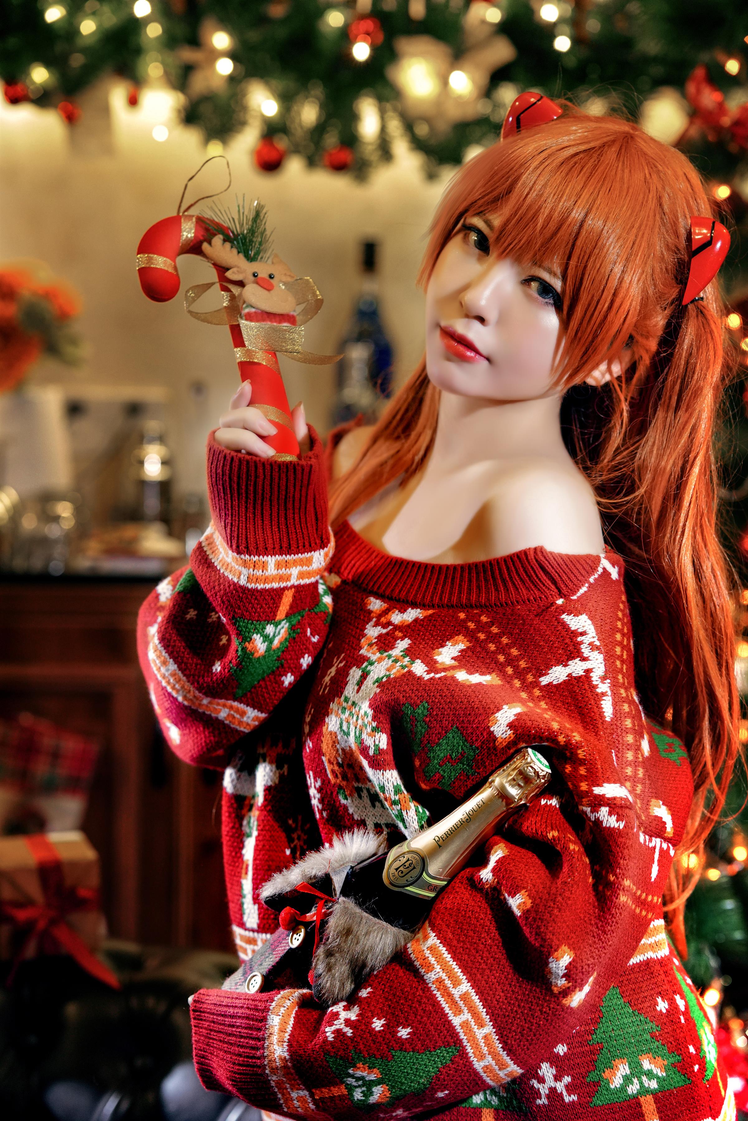 Cosplay 半半子  式波ASUKA Christmas - 21.jpg