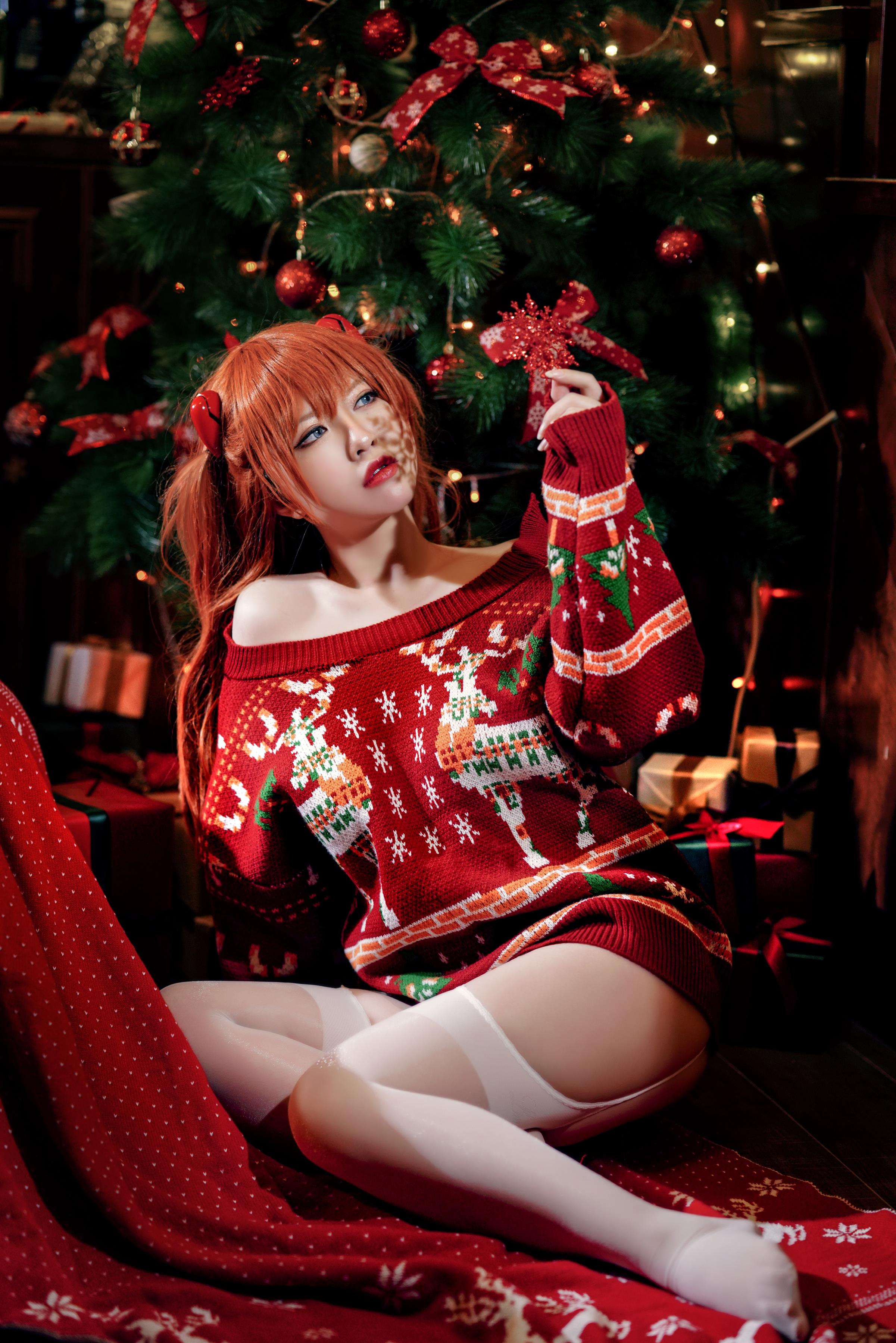Cosplay 半半子  式波ASUKA Christmas - 26.jpg