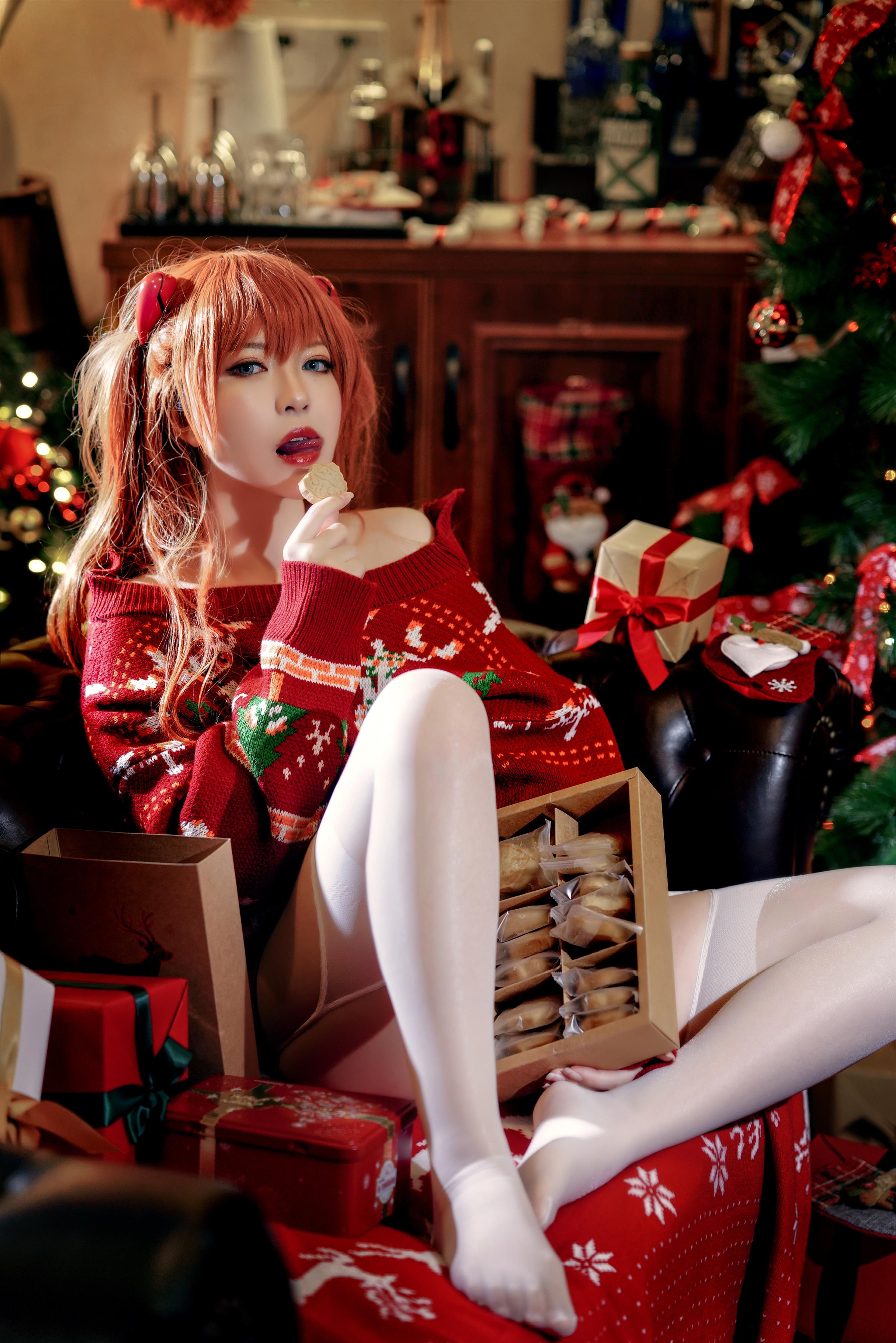 Cosplay 半半子  式波ASUKA Christmas - 8.jpg