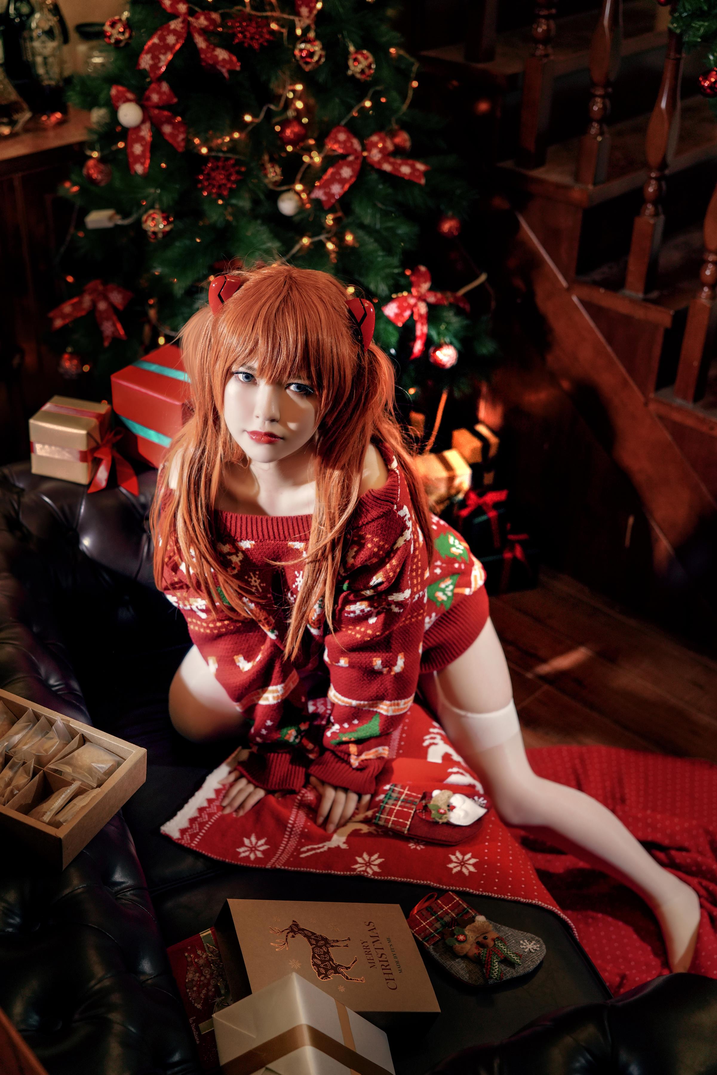 Cosplay 半半子  式波ASUKA Christmas - 18.jpg