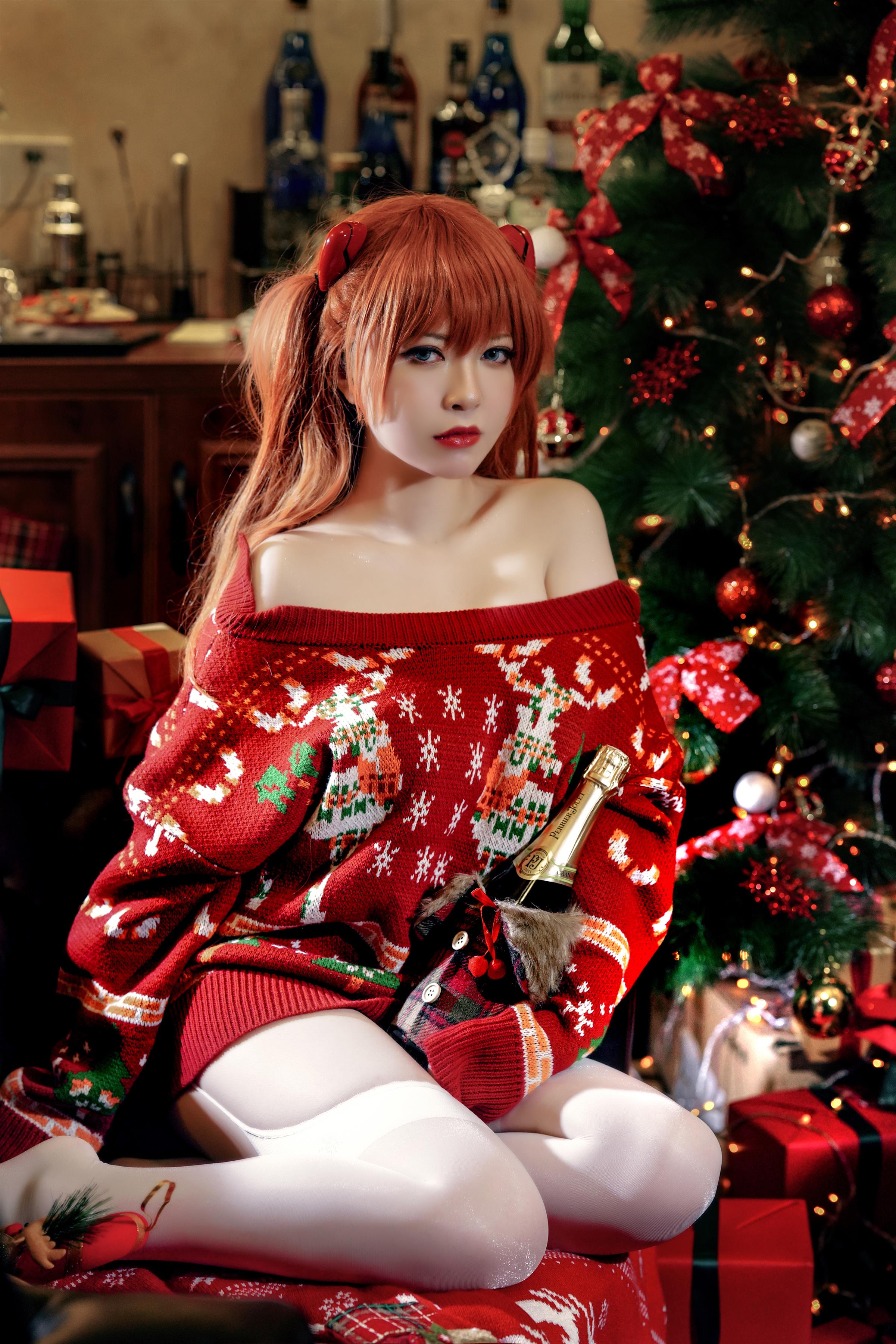 Cosplay 半半子  式波ASUKA Christmas - 19.jpg