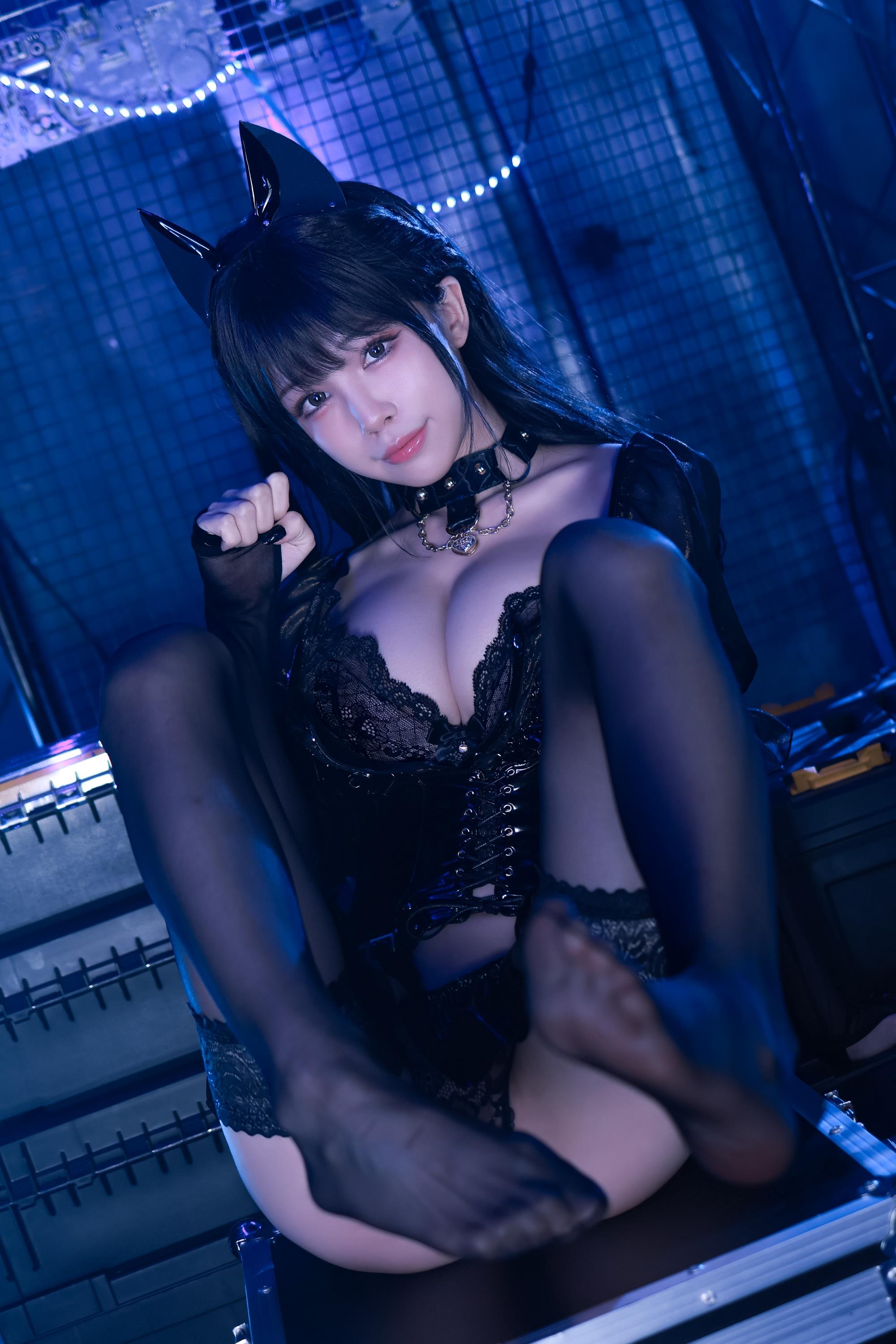 Cosplay 水淼aqua 猫咪女郎 黑色猫猫 - 11.jpg