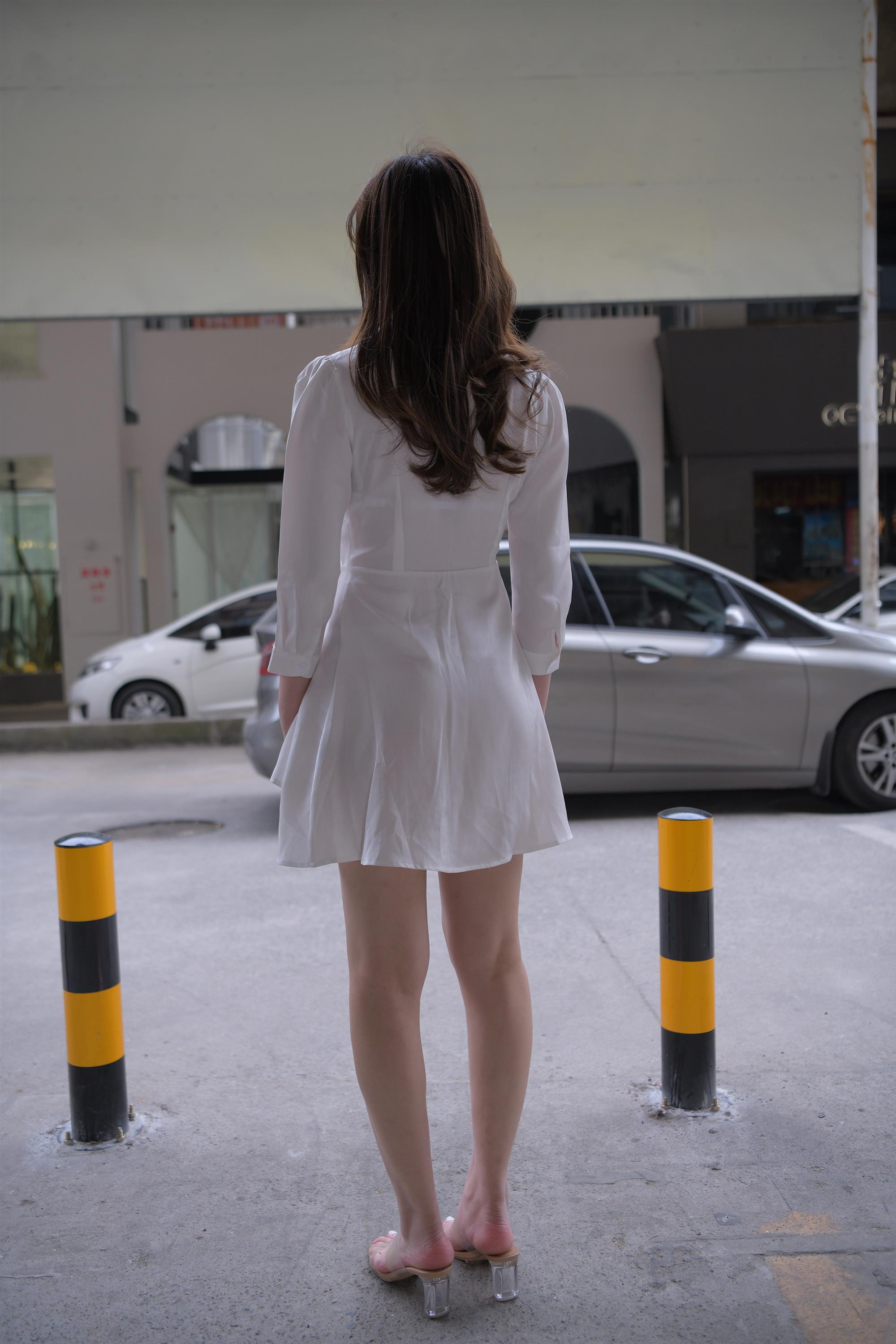 Street white pleated skirt - 122.jpg