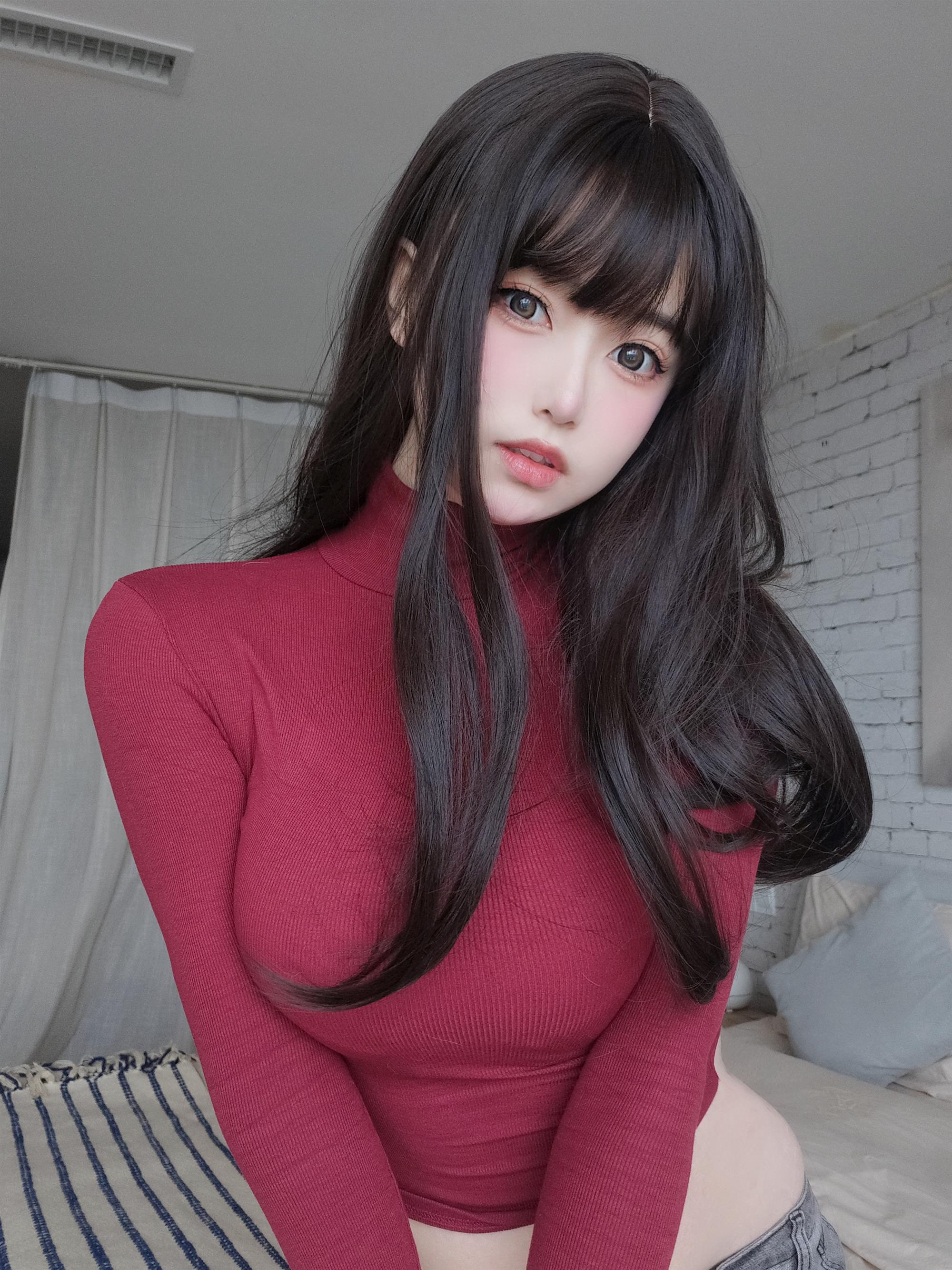 Cosplay 女主K 红色毛衣的丰满妹妹 - 9.jpg