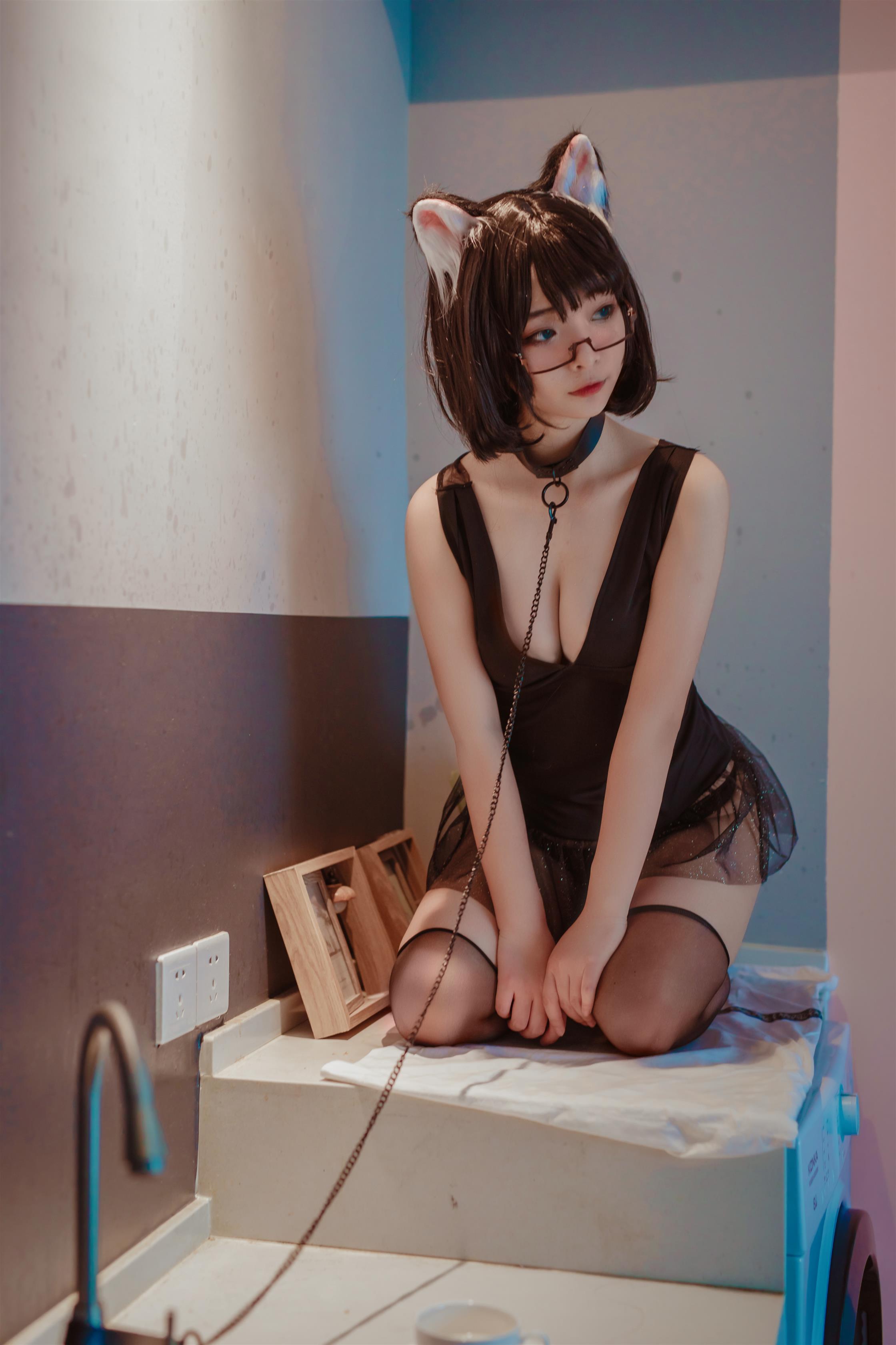 Cosplay yuuhui玉汇 猫猫头黑裙子 - 5.jpg