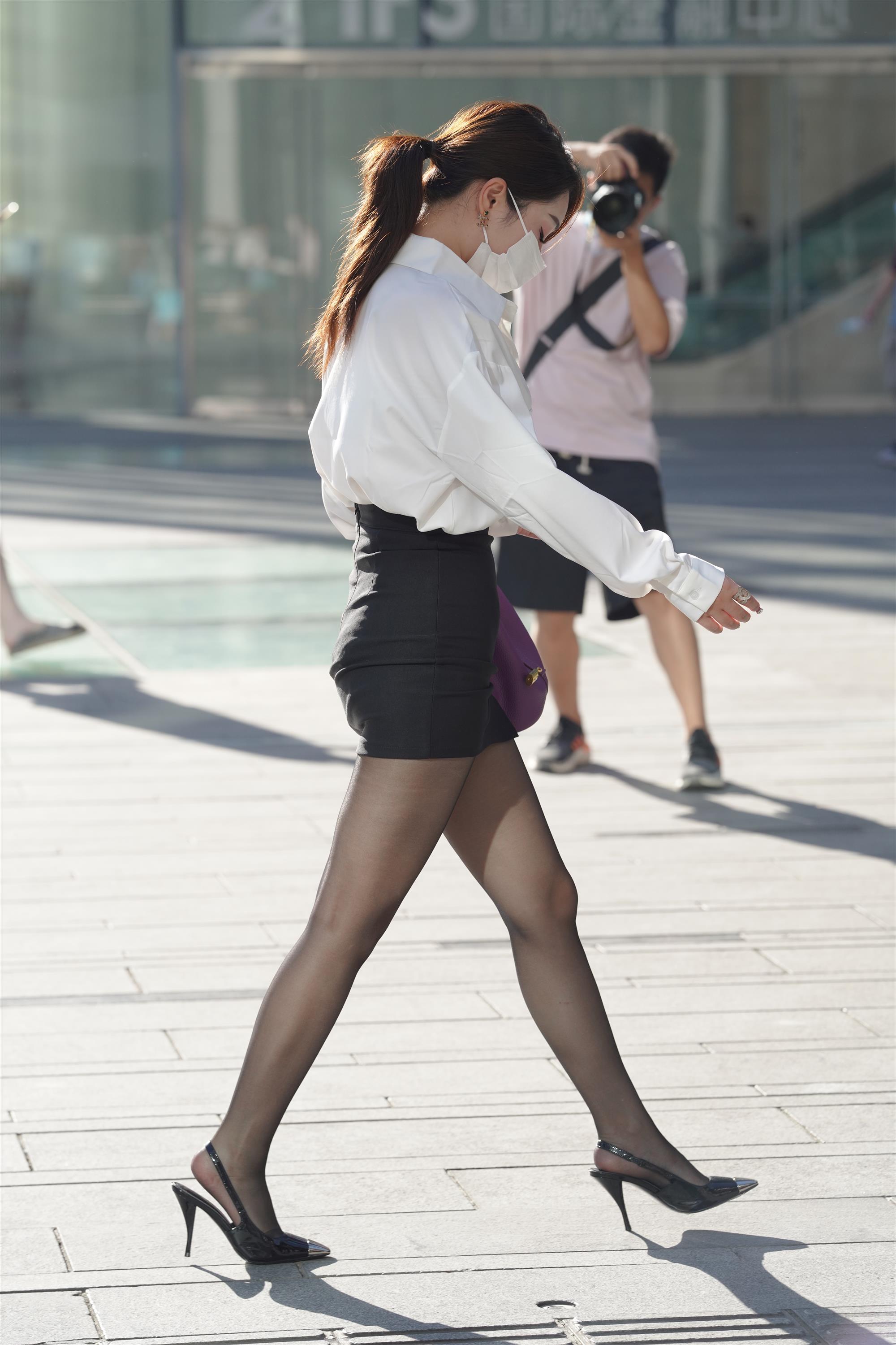 Street White shirt and black mini skirt - 51.jpg