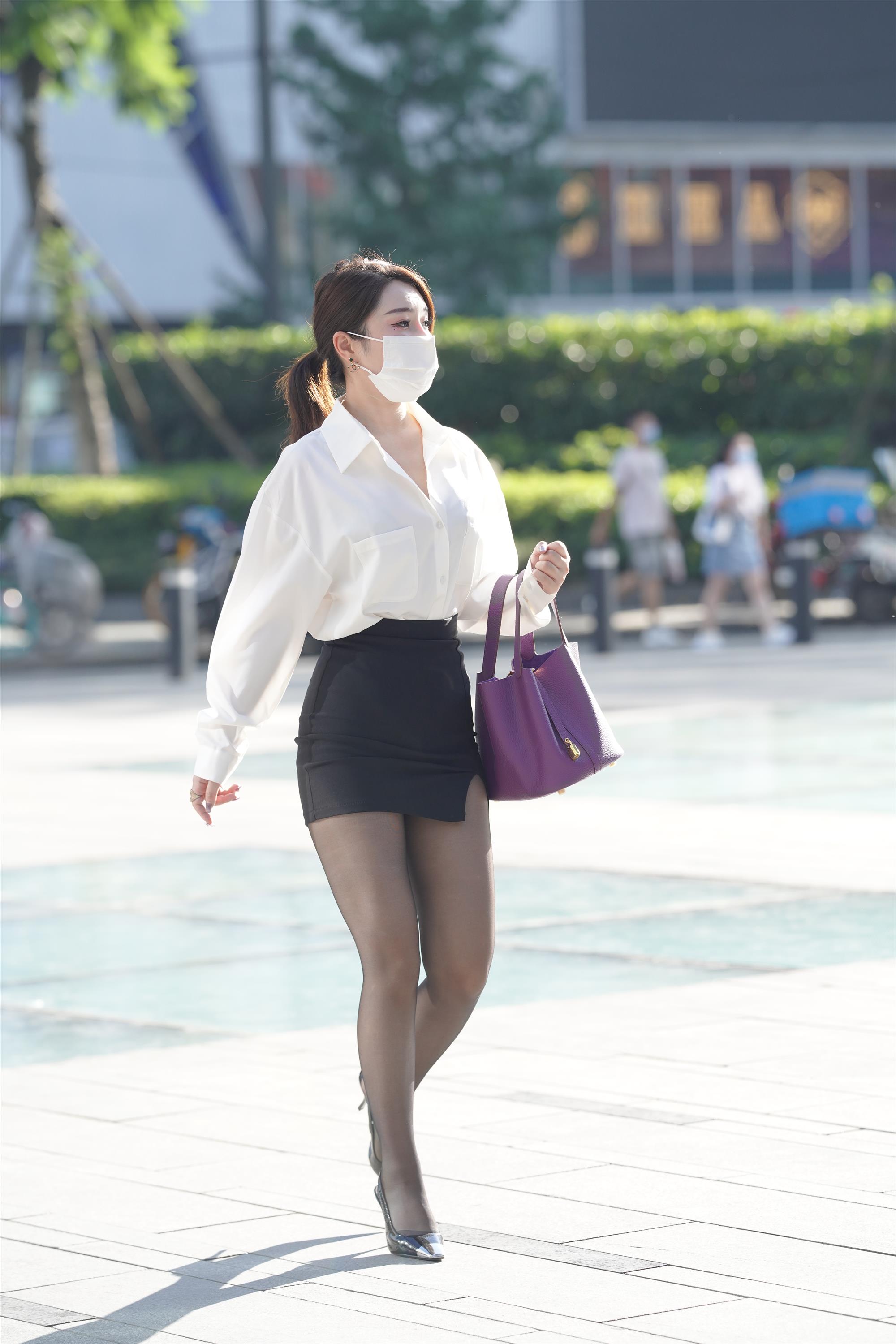 Street White shirt and black mini skirt - 18.jpg