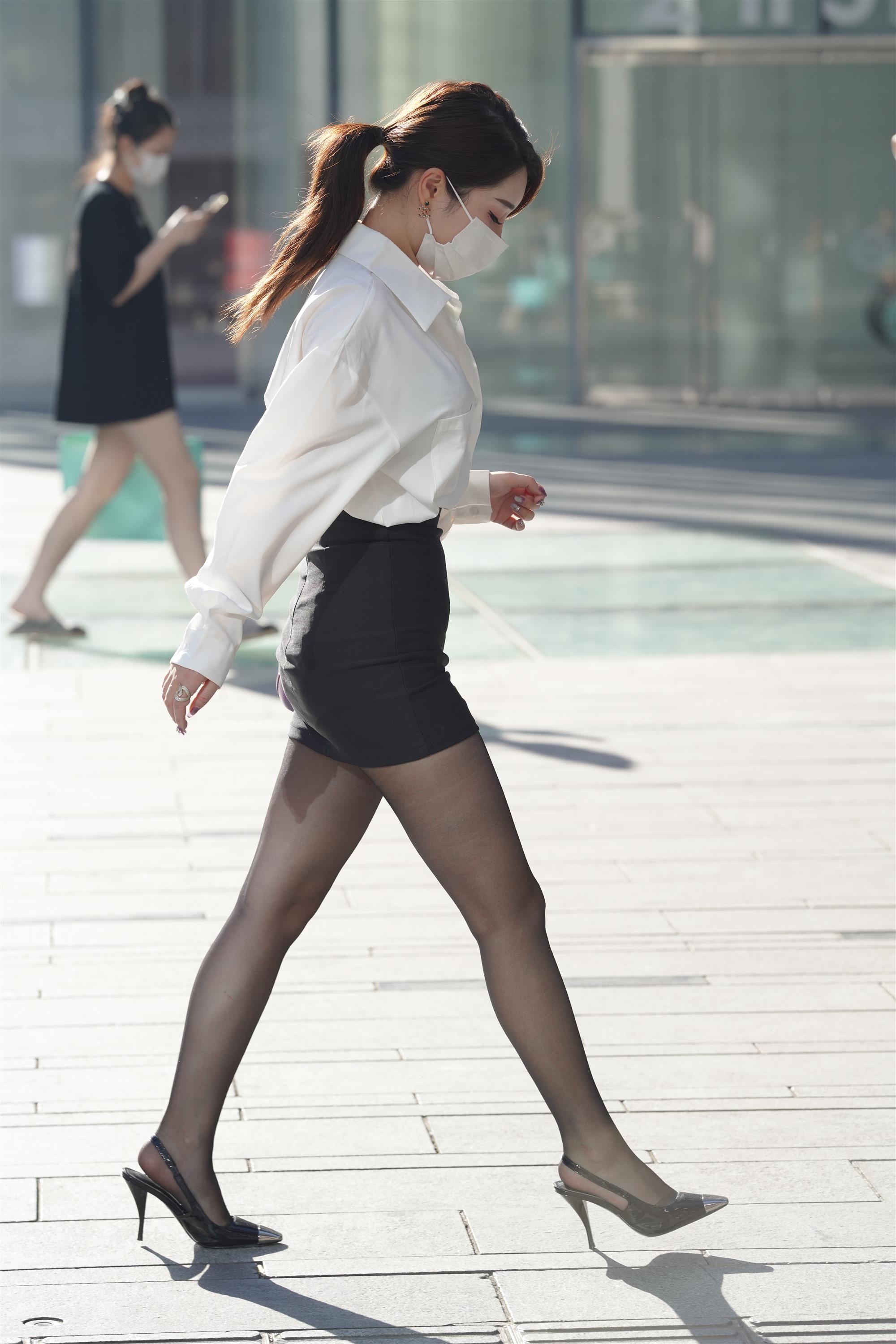 Street White shirt and black mini skirt - 48.jpg
