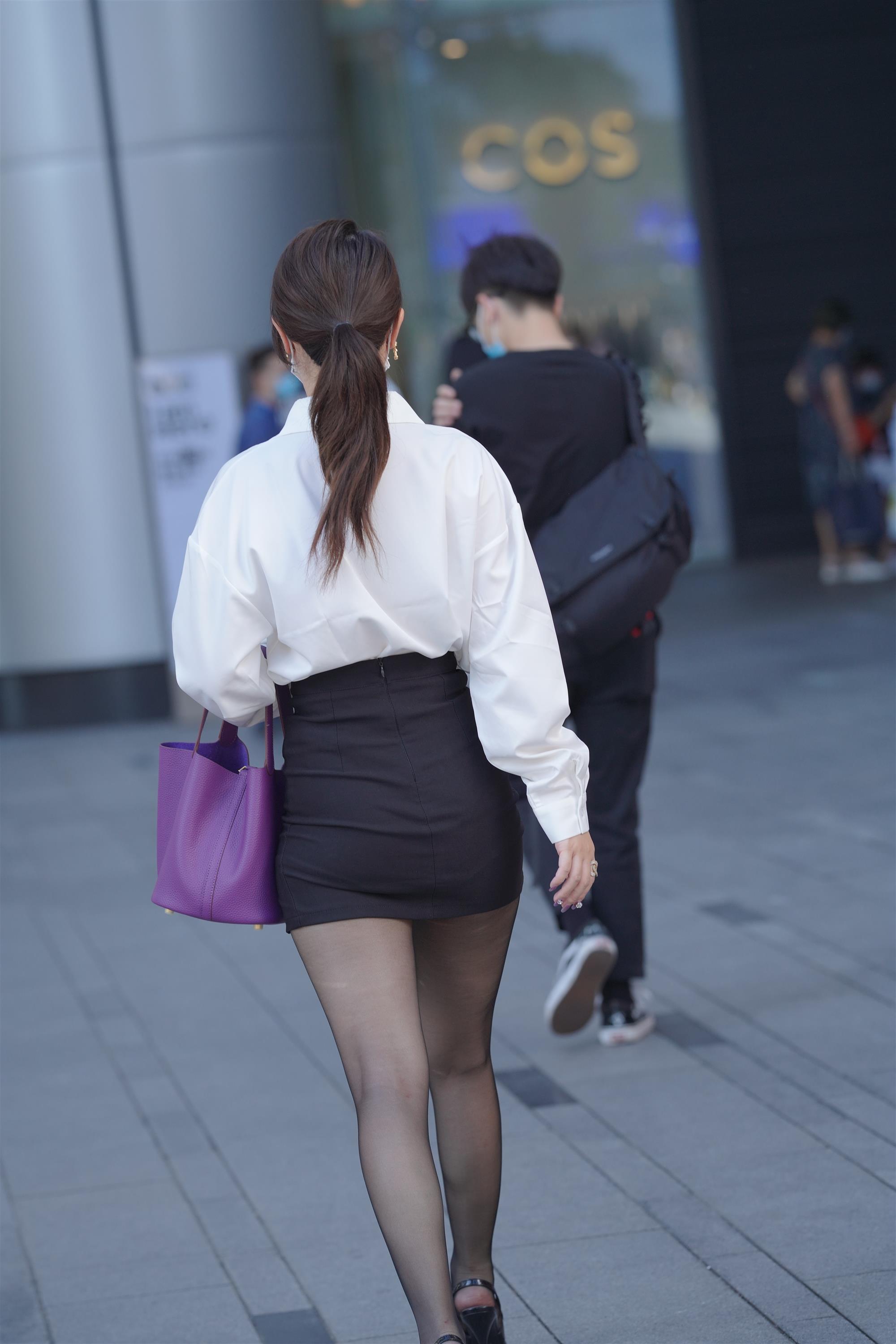 Street White shirt and black mini skirt - 70.jpg
