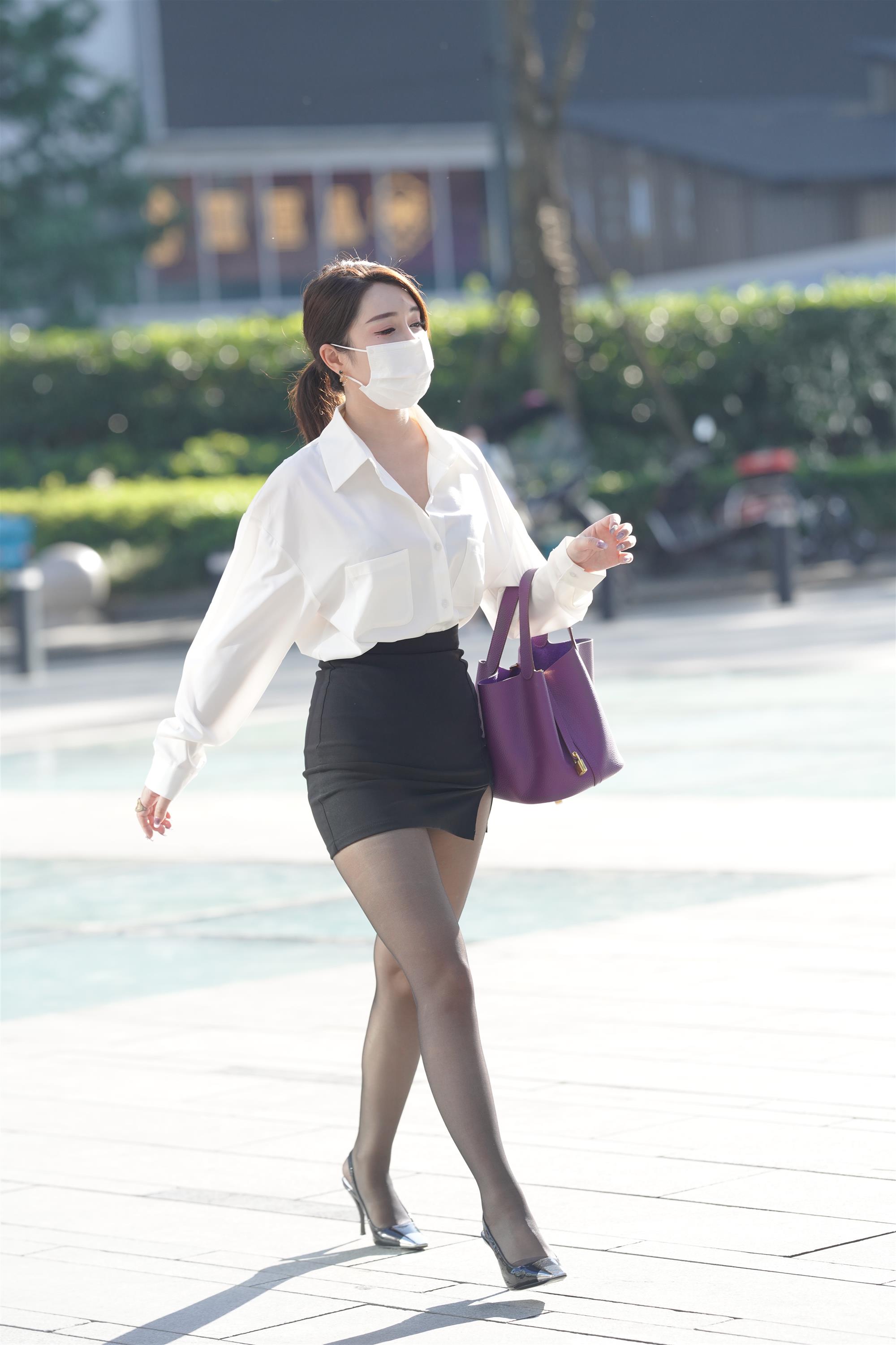 Street White shirt and black mini skirt - 22.jpg