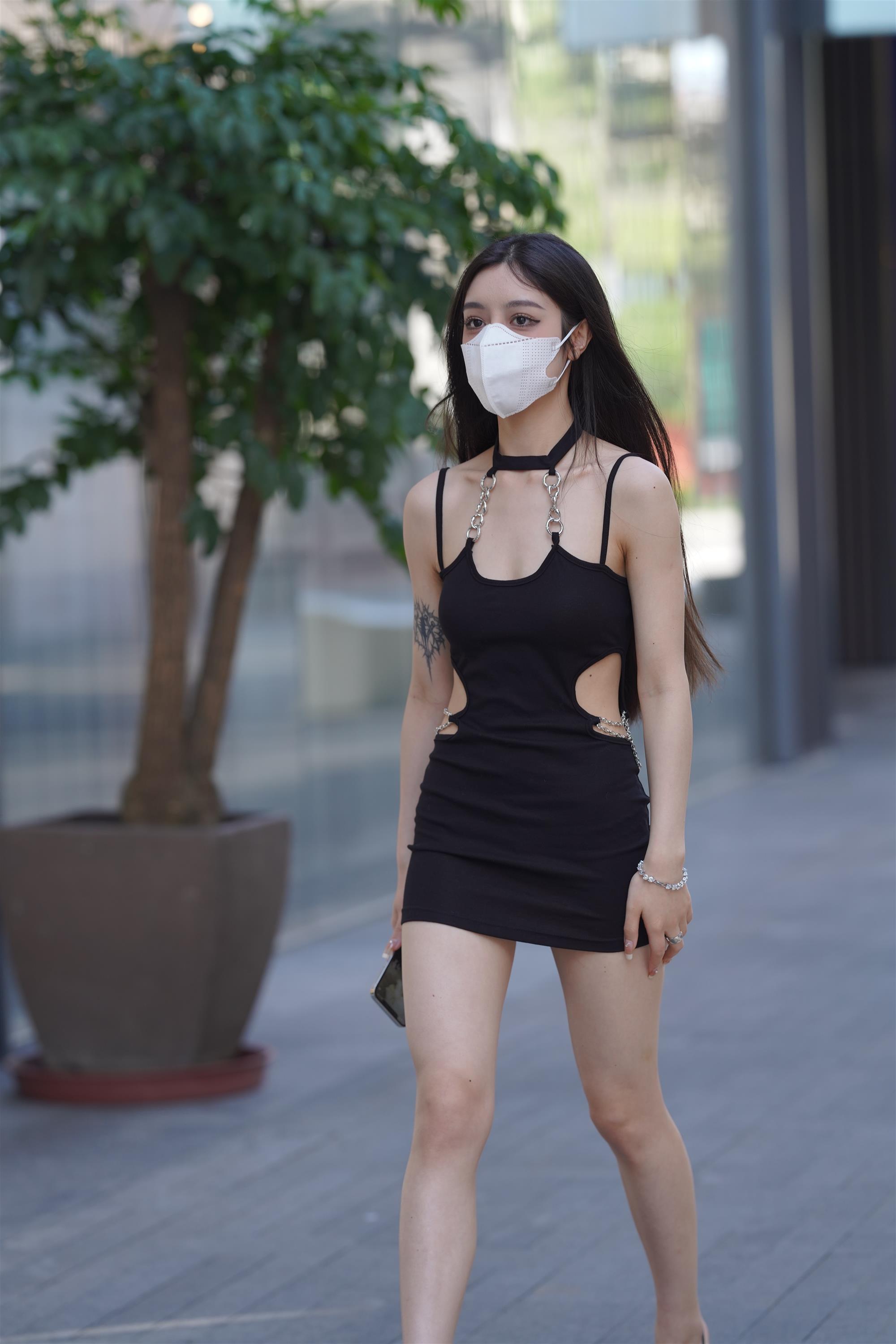 Street girl in a black slip dress - 27.jpg