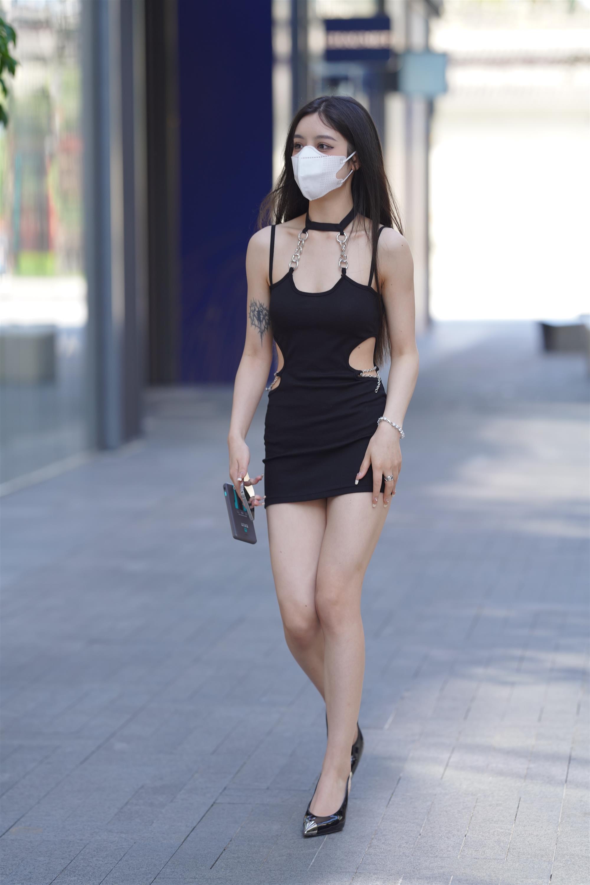 Street girl in a black slip dress - 18.jpg