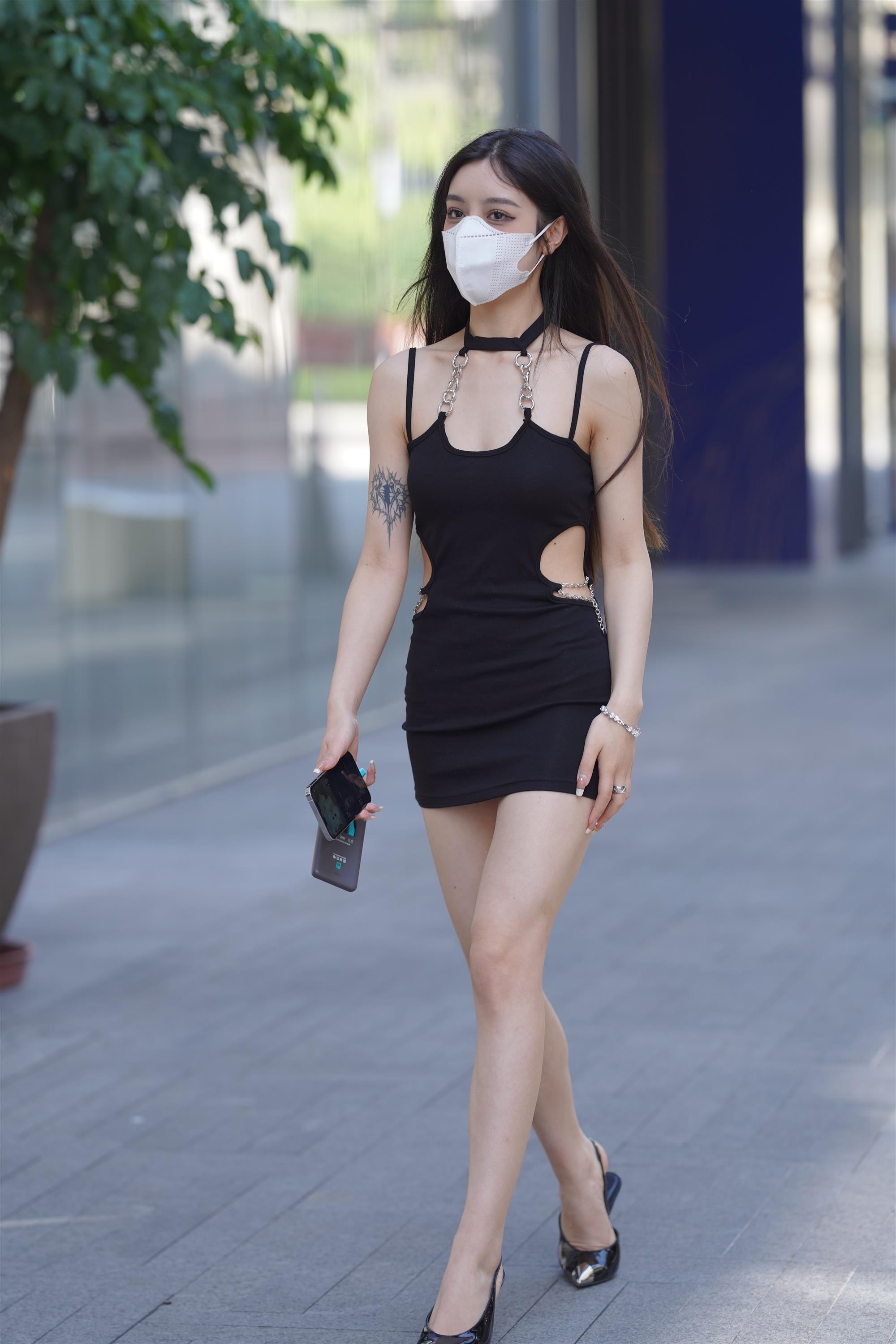 Street girl in a black slip dress - 25.jpg