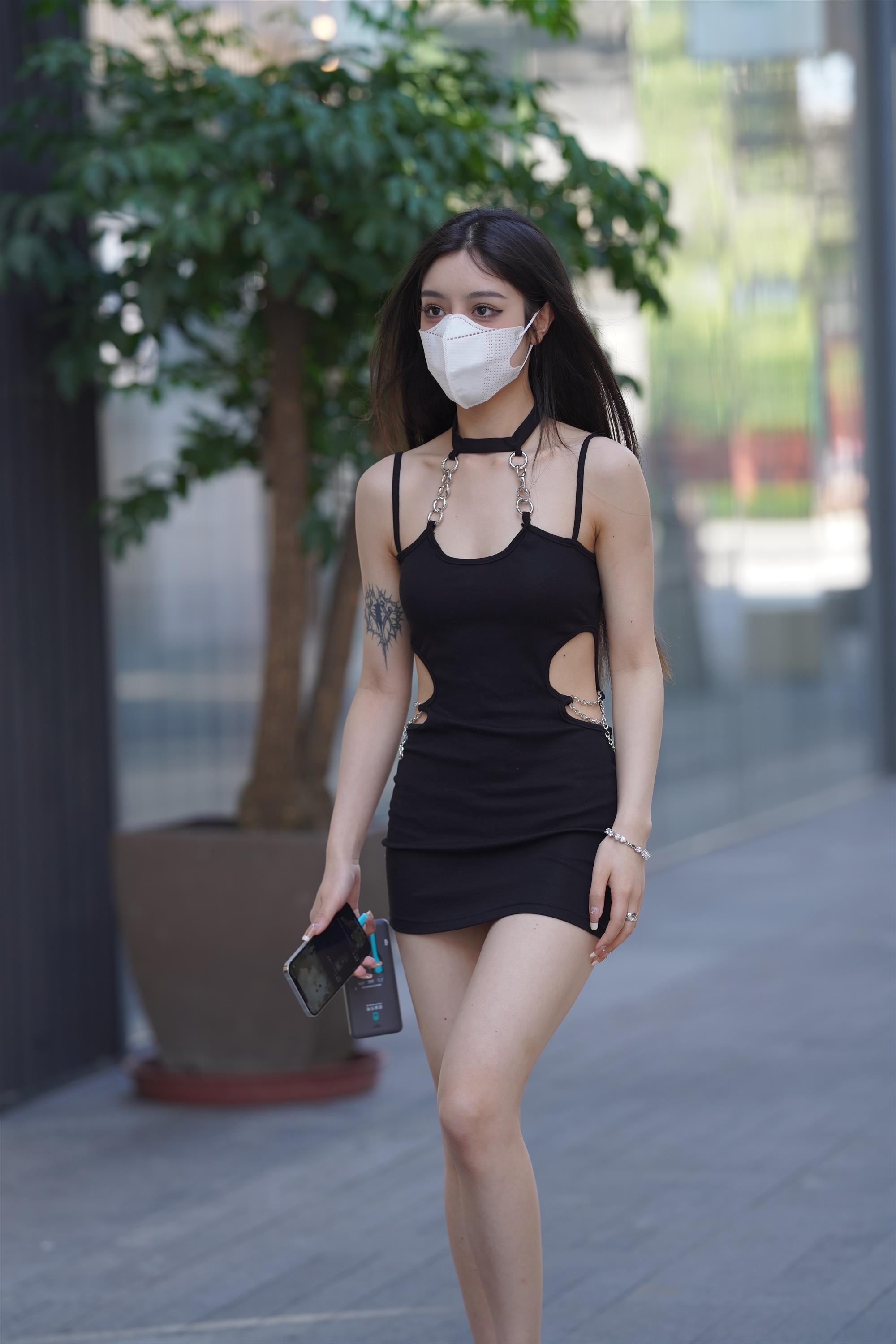 Street girl in a black slip dress - 28.jpg