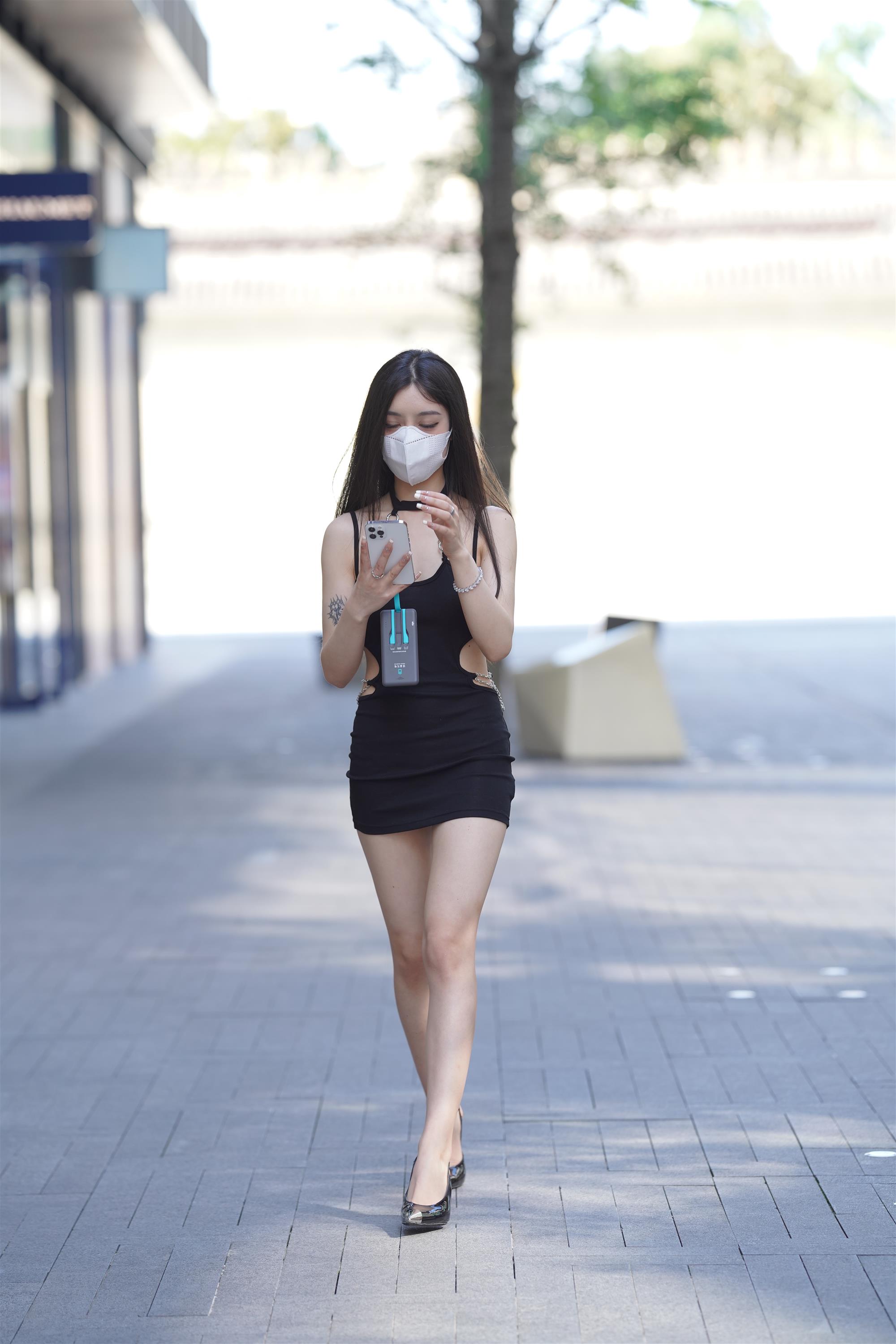 Street girl in a black slip dress - 6.jpg