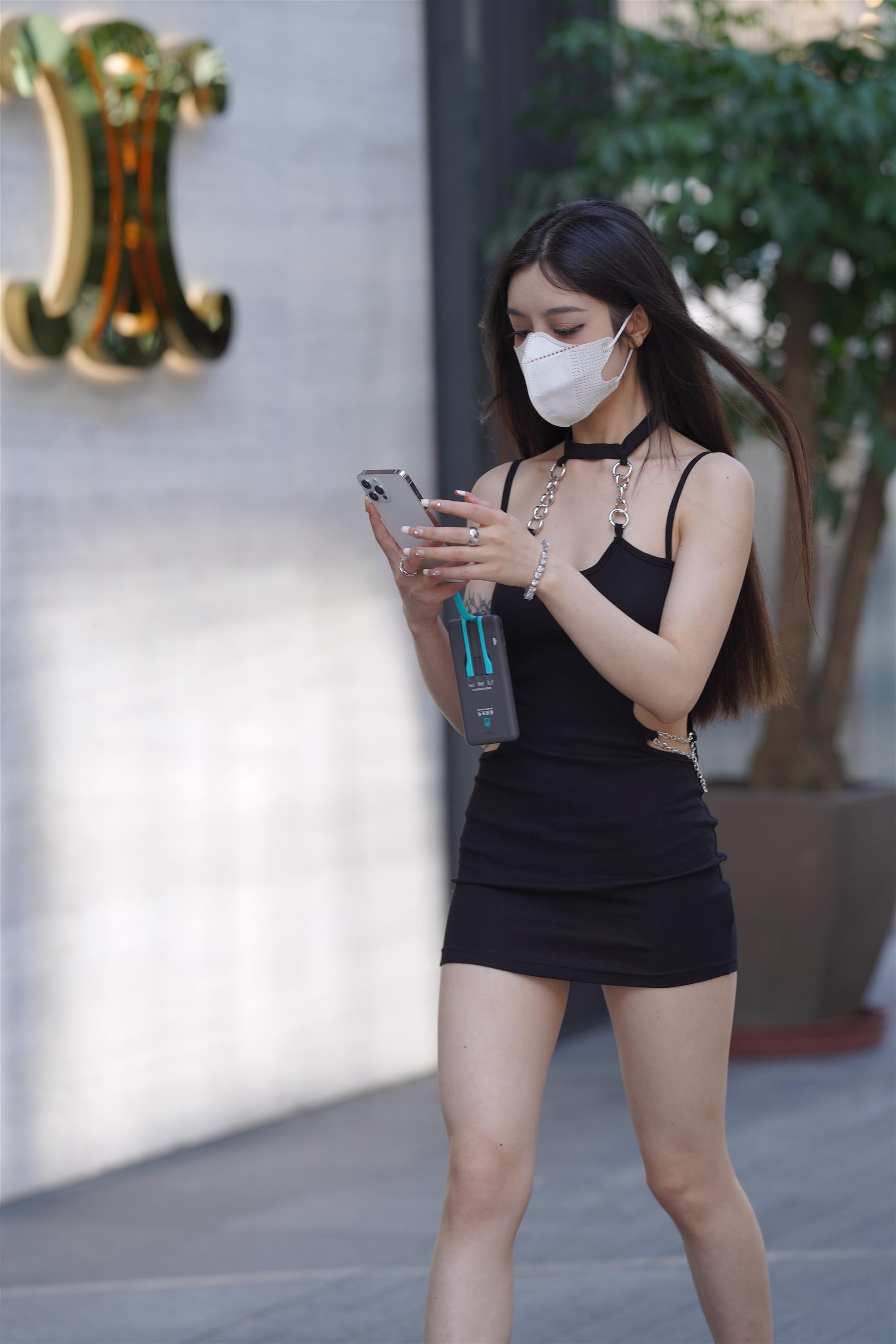 Street girl in a black slip dress - 32.jpg