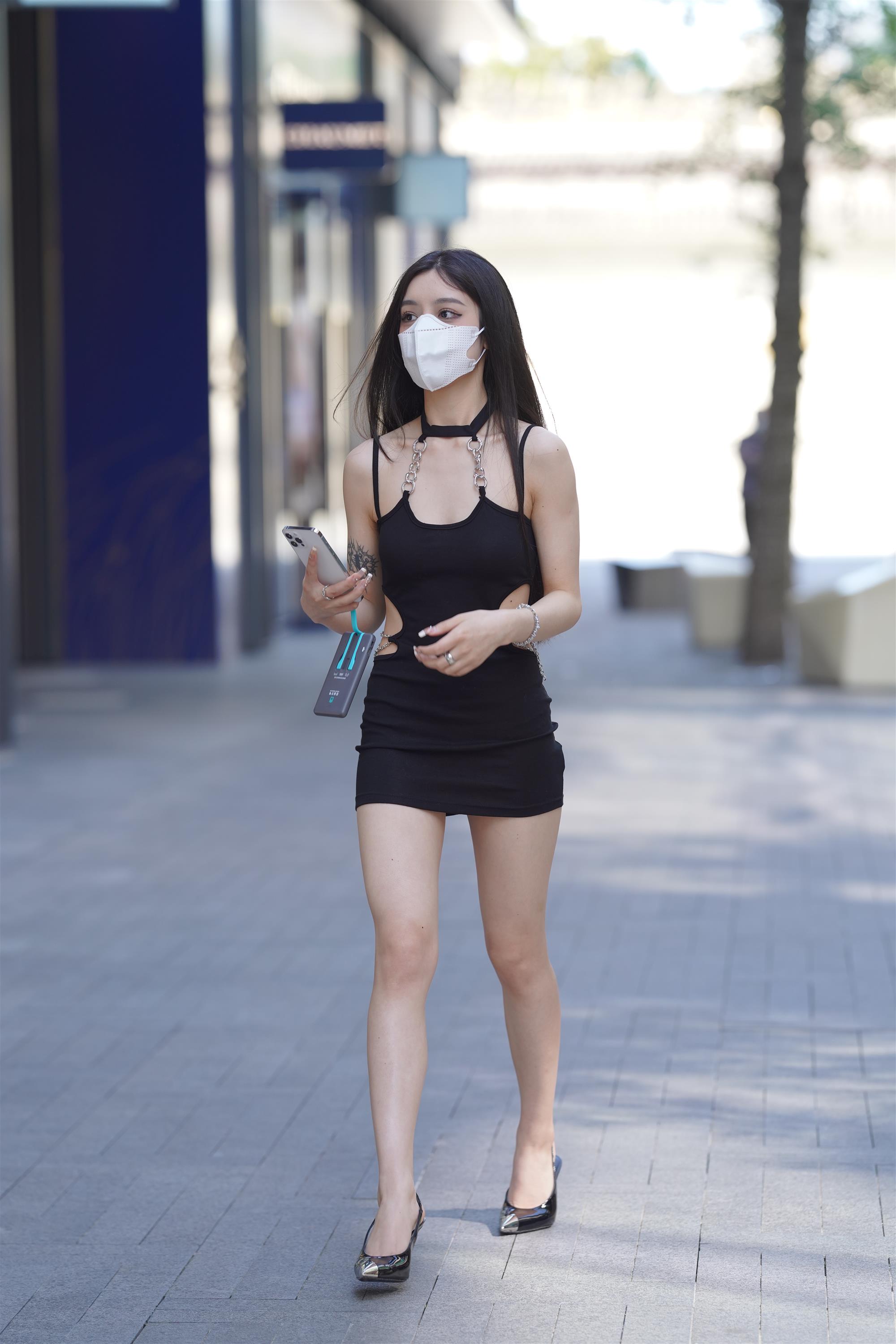 Street girl in a black slip dress - 14.jpg