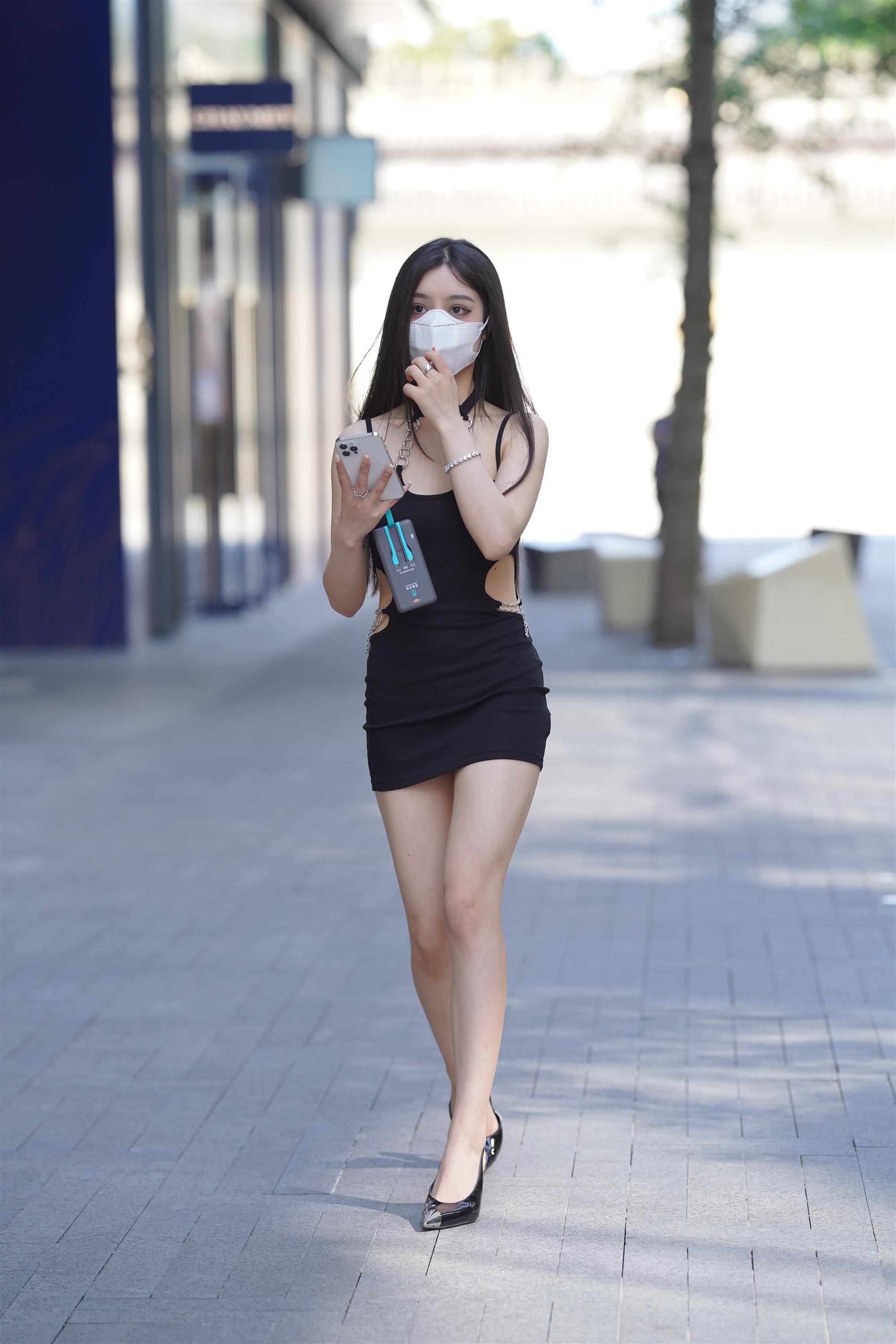 Street girl in a black slip dress - 12.jpg