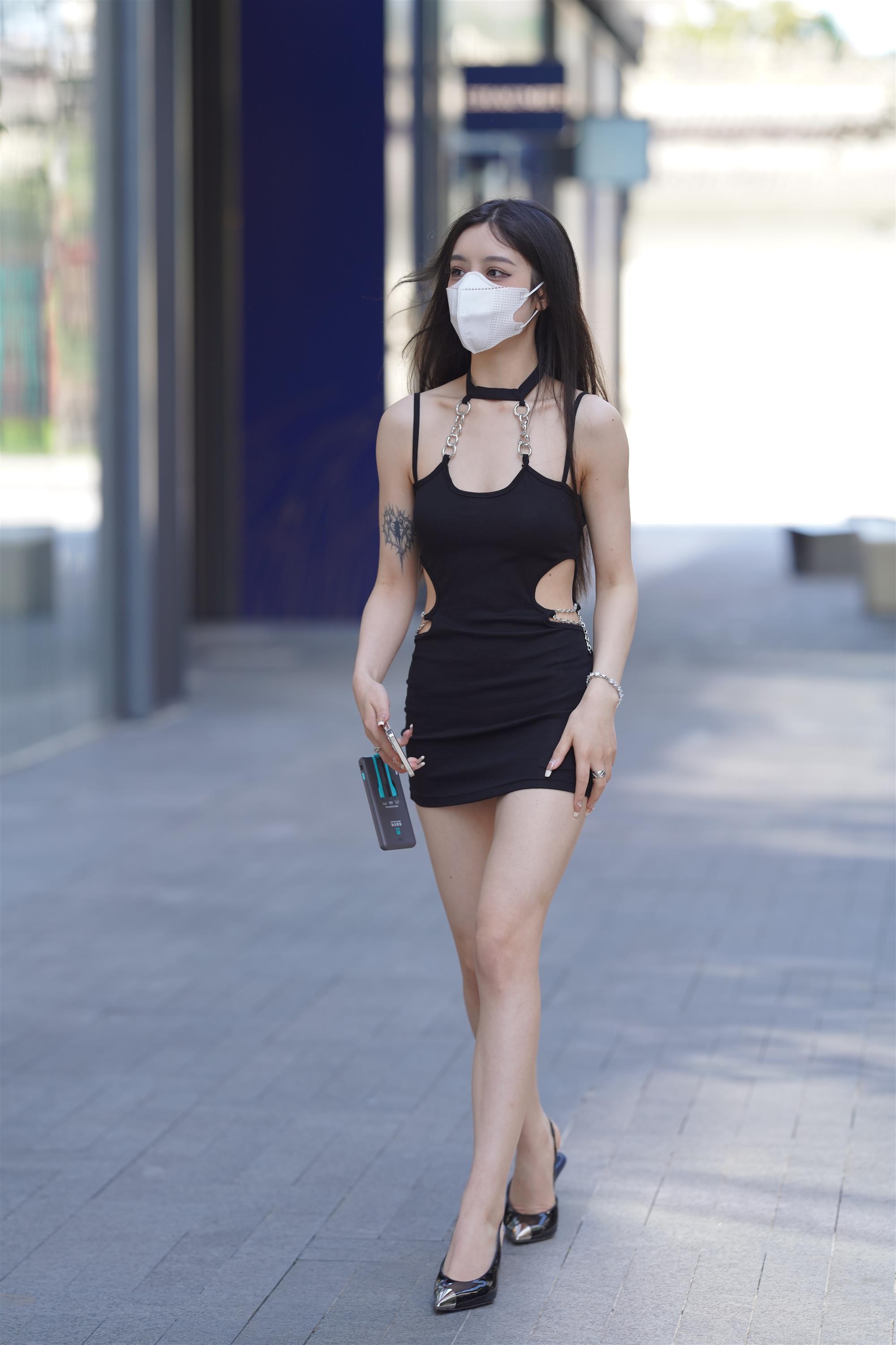 Street girl in a black slip dress - 17.jpg