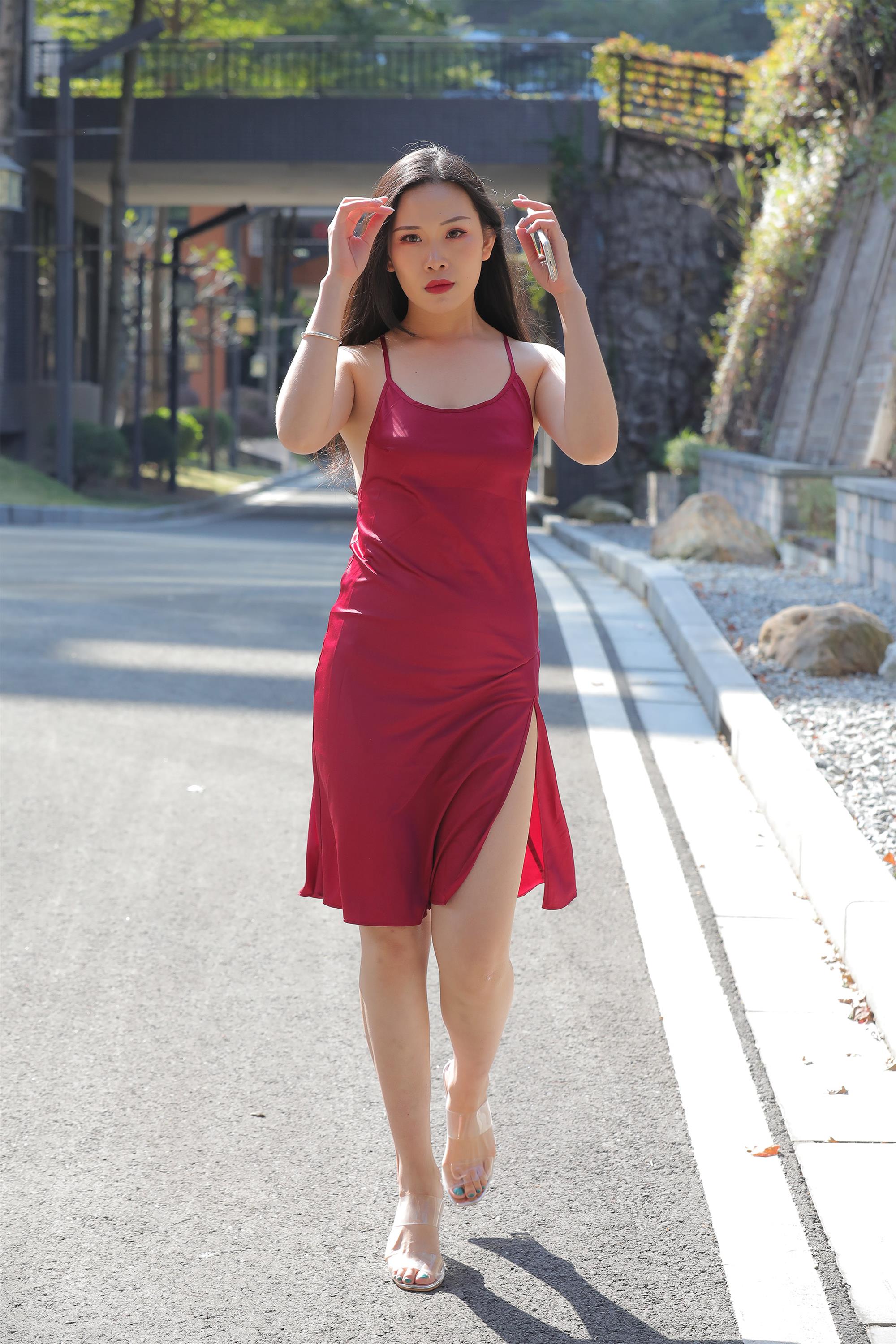 Street beauty in a red dress - 4.jpg