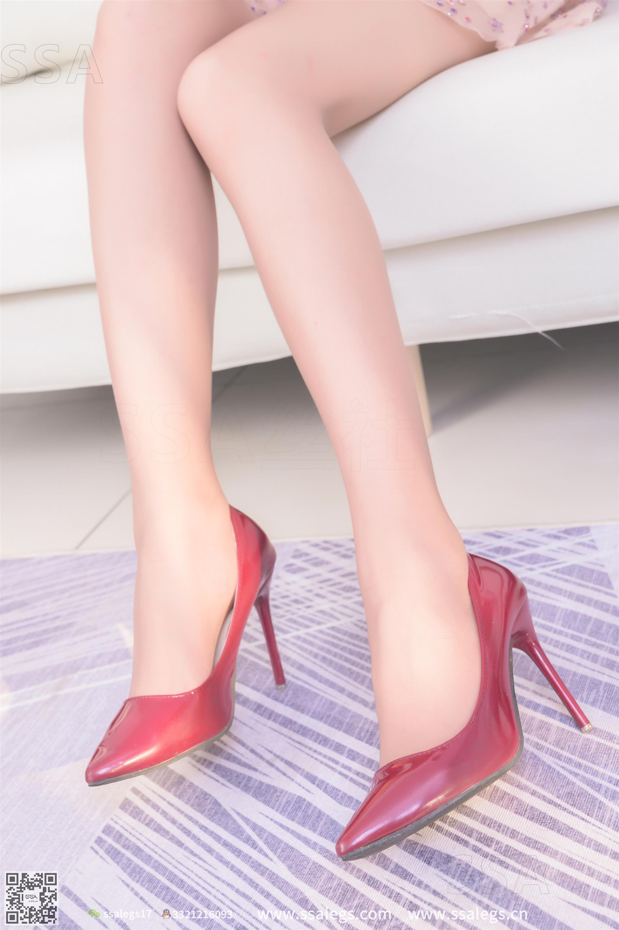SSA 丝社 No.312 娜娜御姐的红色高跟鞋咖啡丝美腿 - 26.jpg