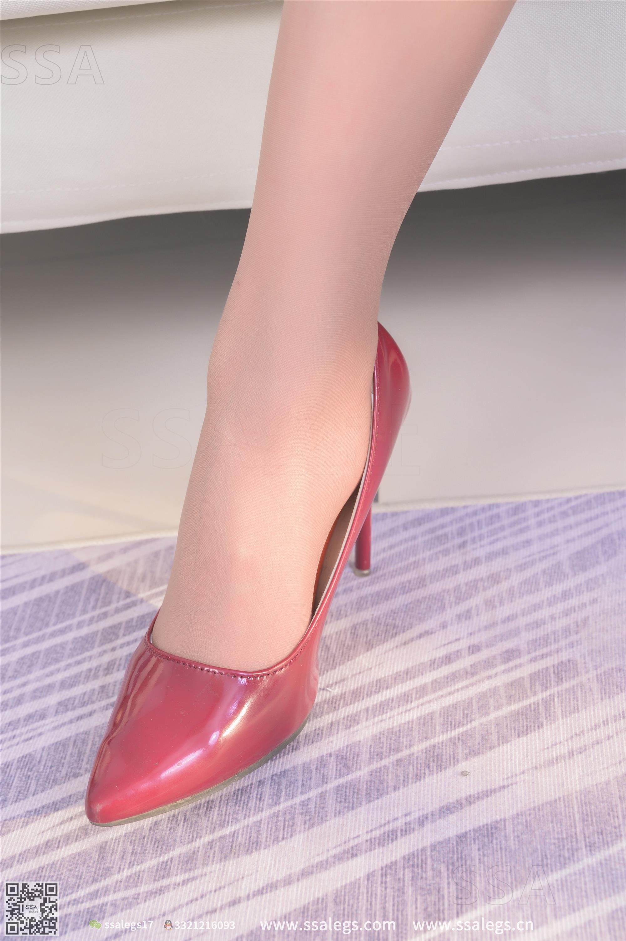 SSA 丝社 No.312 娜娜御姐的红色高跟鞋咖啡丝美腿 - 2.jpg