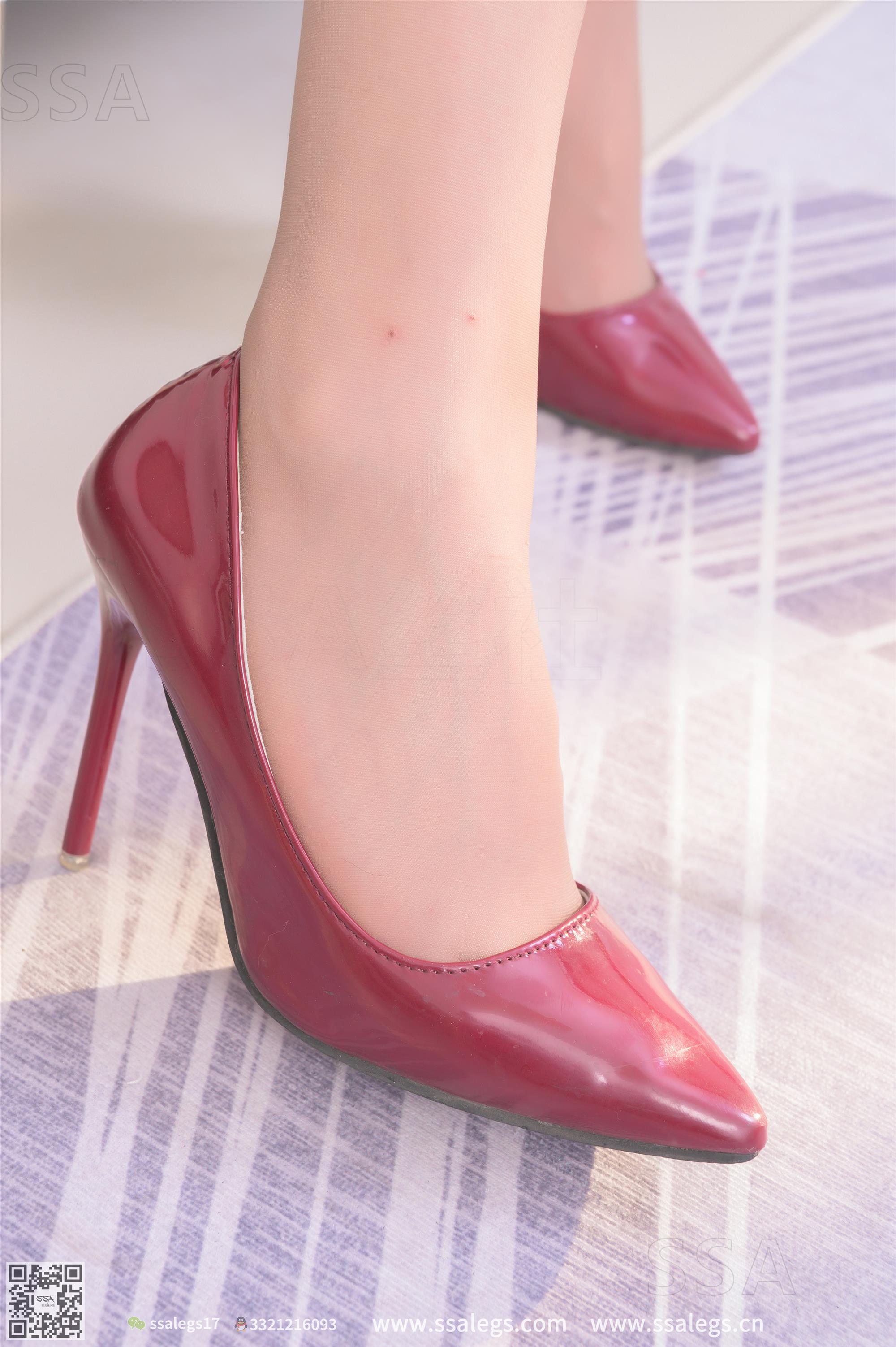 SSA 丝社 No.312 娜娜御姐的红色高跟鞋咖啡丝美腿 - 15.jpg