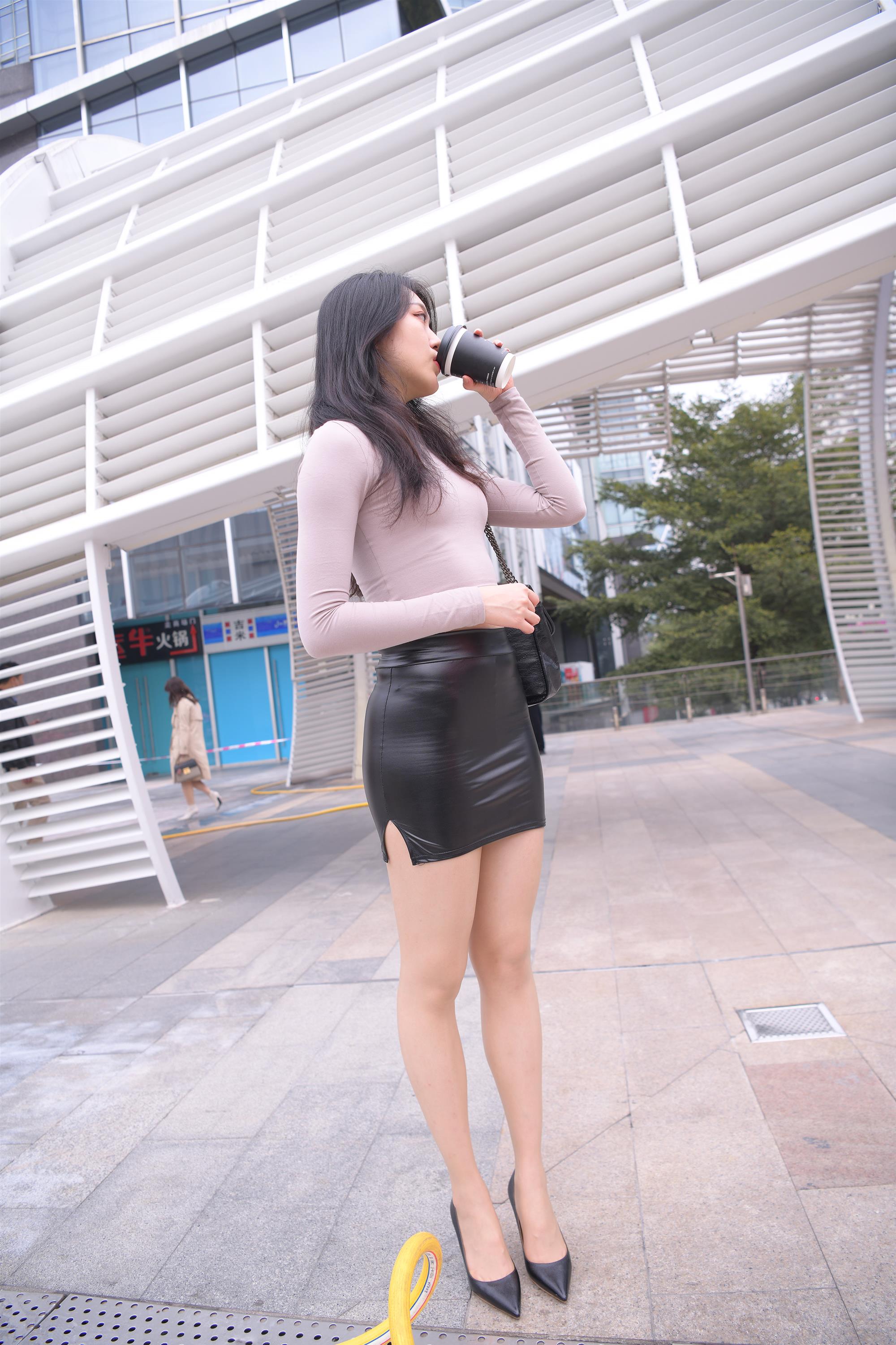 Street black mini skirt white suit - 240.jpg