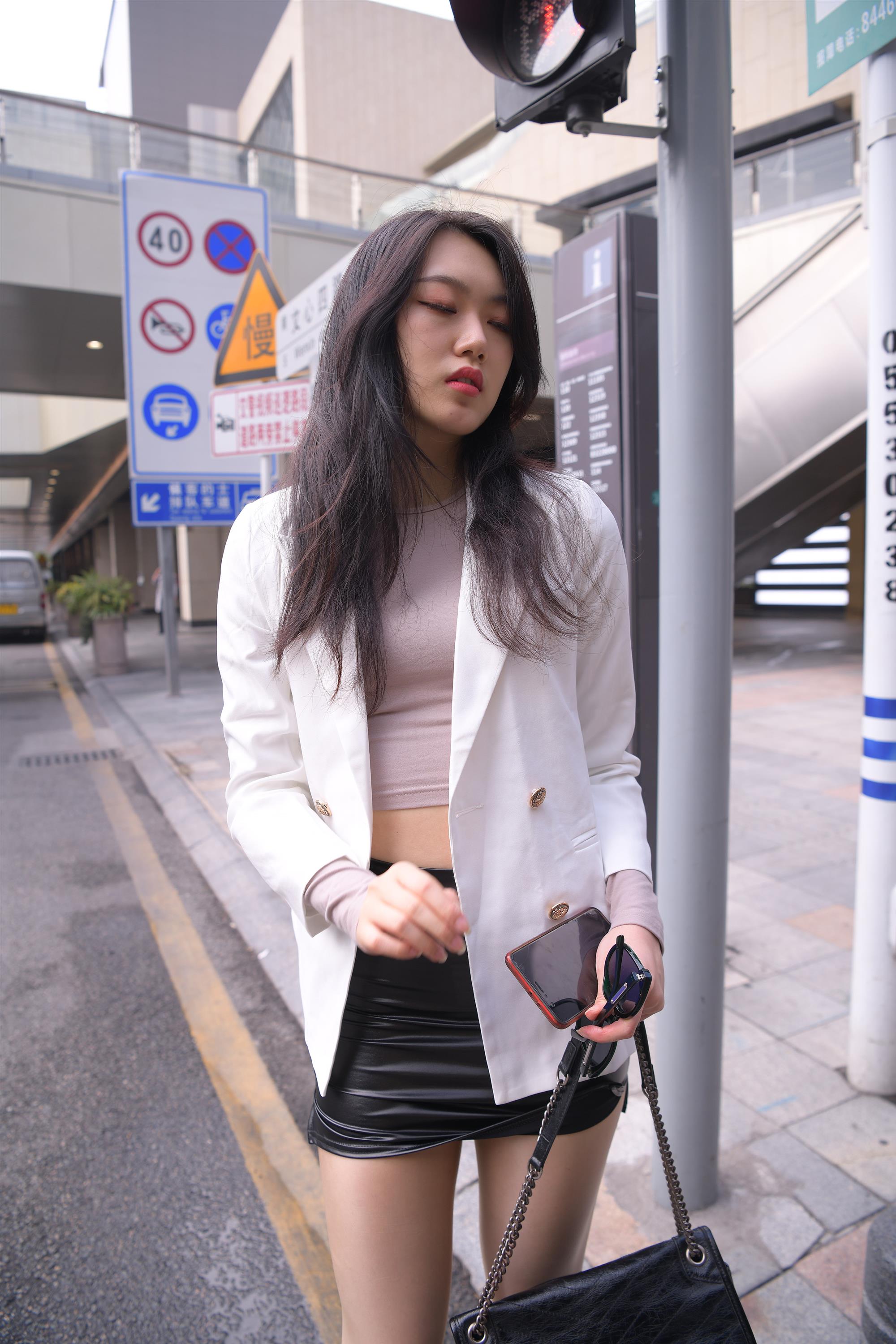 Street black mini skirt white suit - 109.jpg
