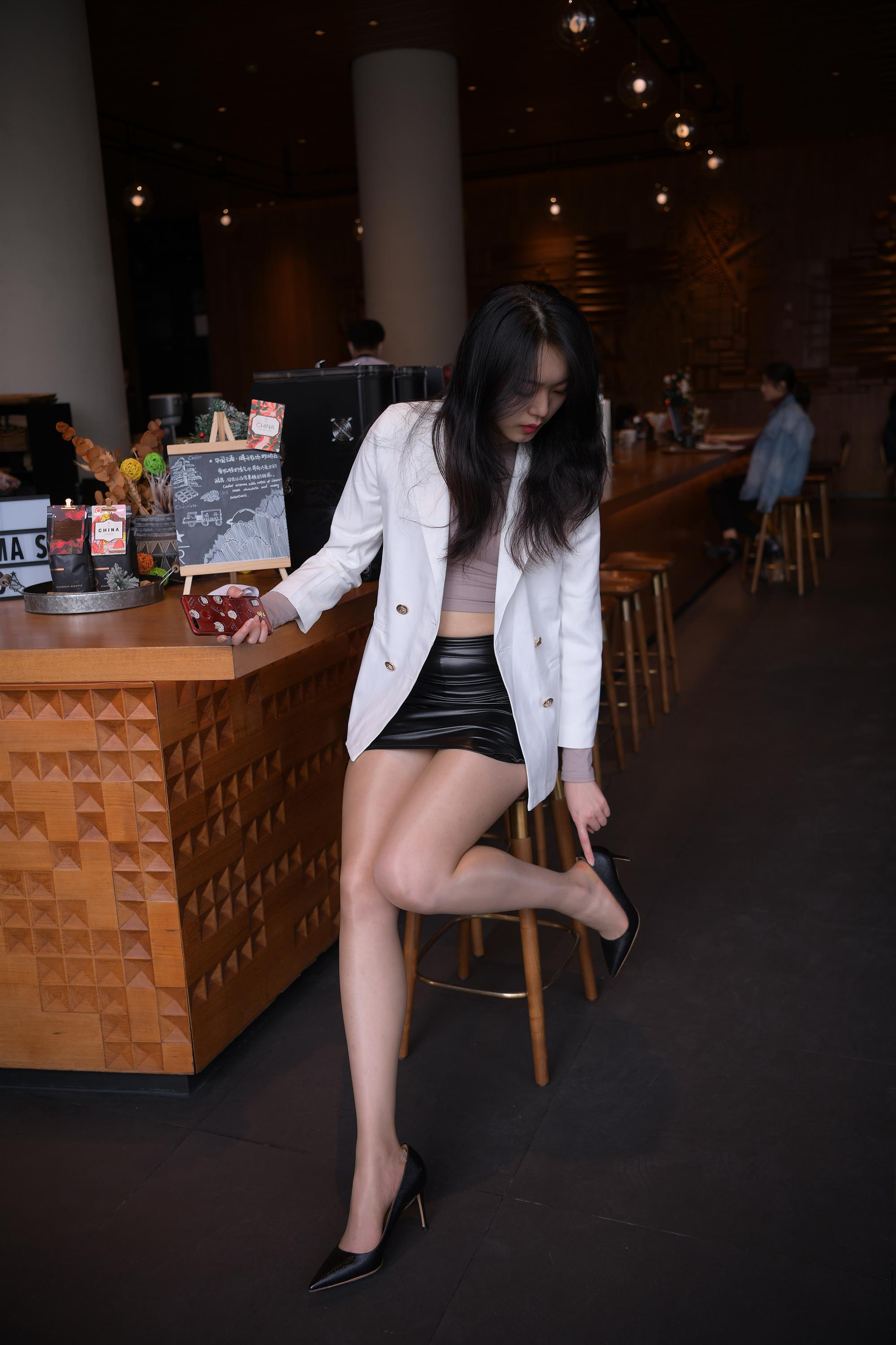 Street black mini skirt white suit - 145.jpg