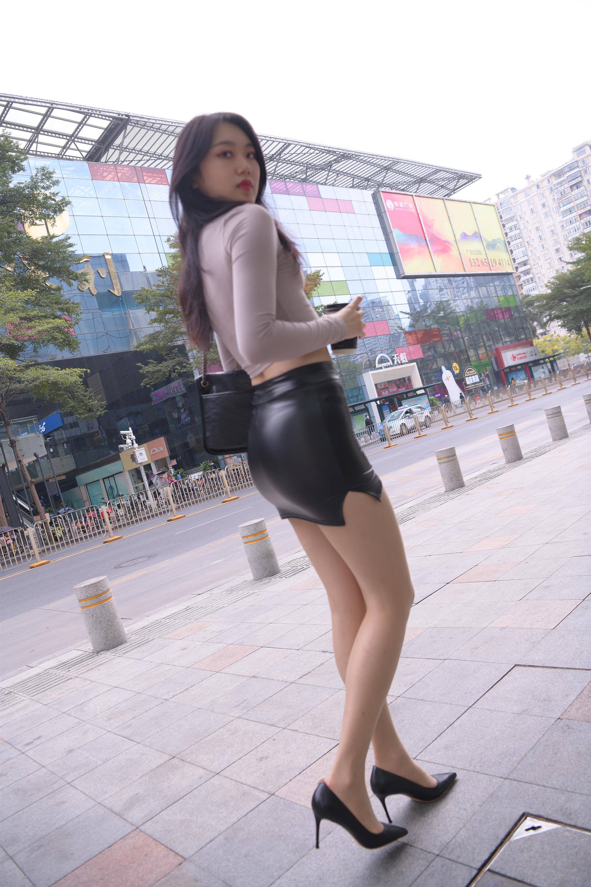 Street black mini skirt white suit - 271.jpg