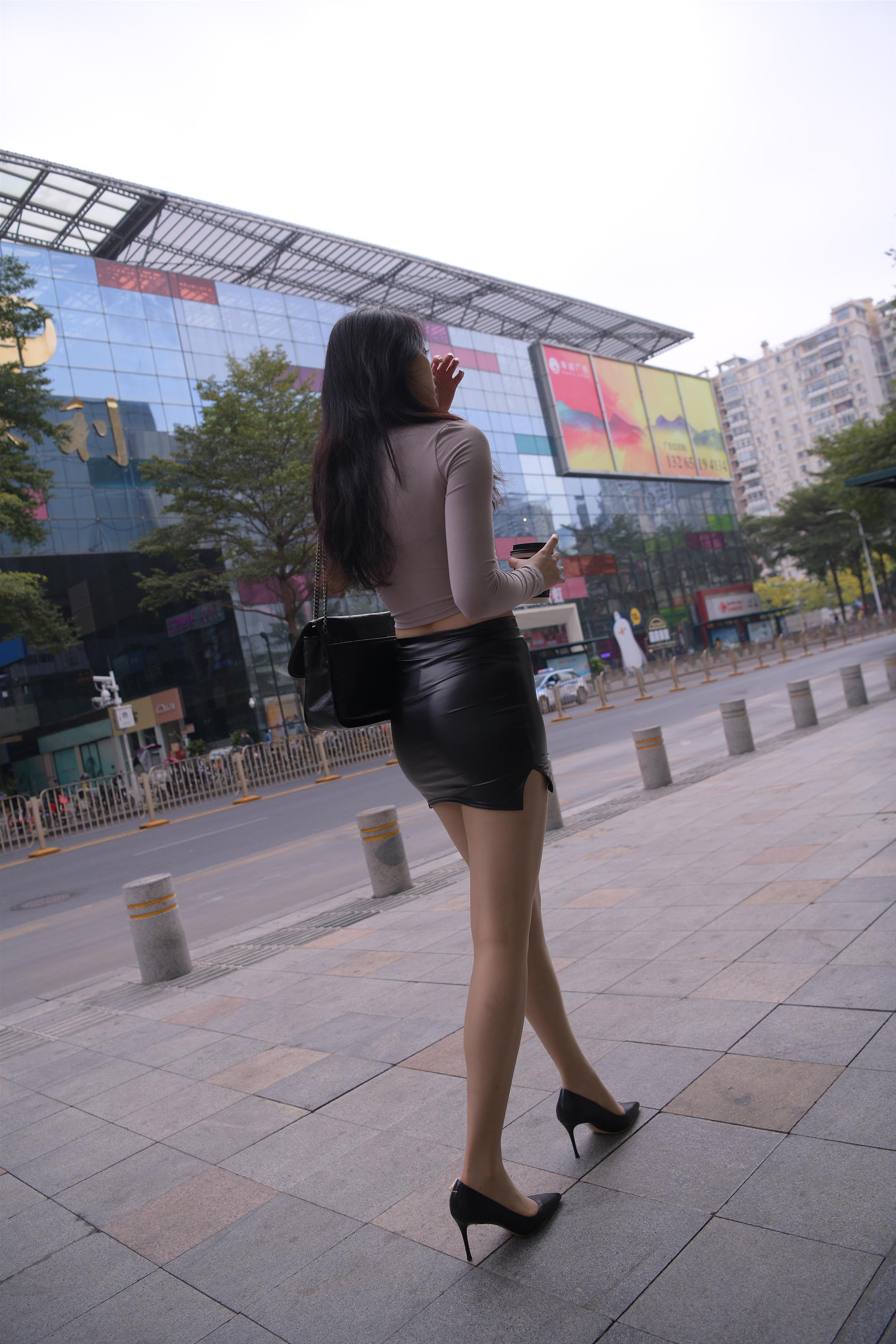 Street black mini skirt white suit - 273.jpg