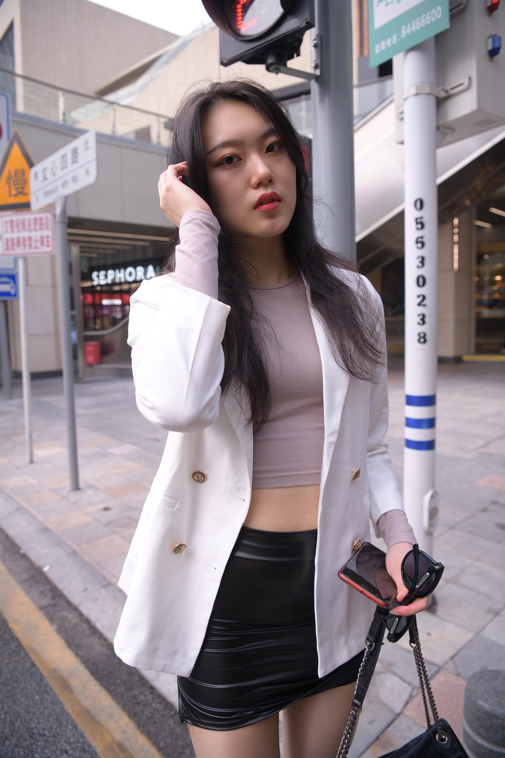 Street black mini skirt white suit - 108.jpg