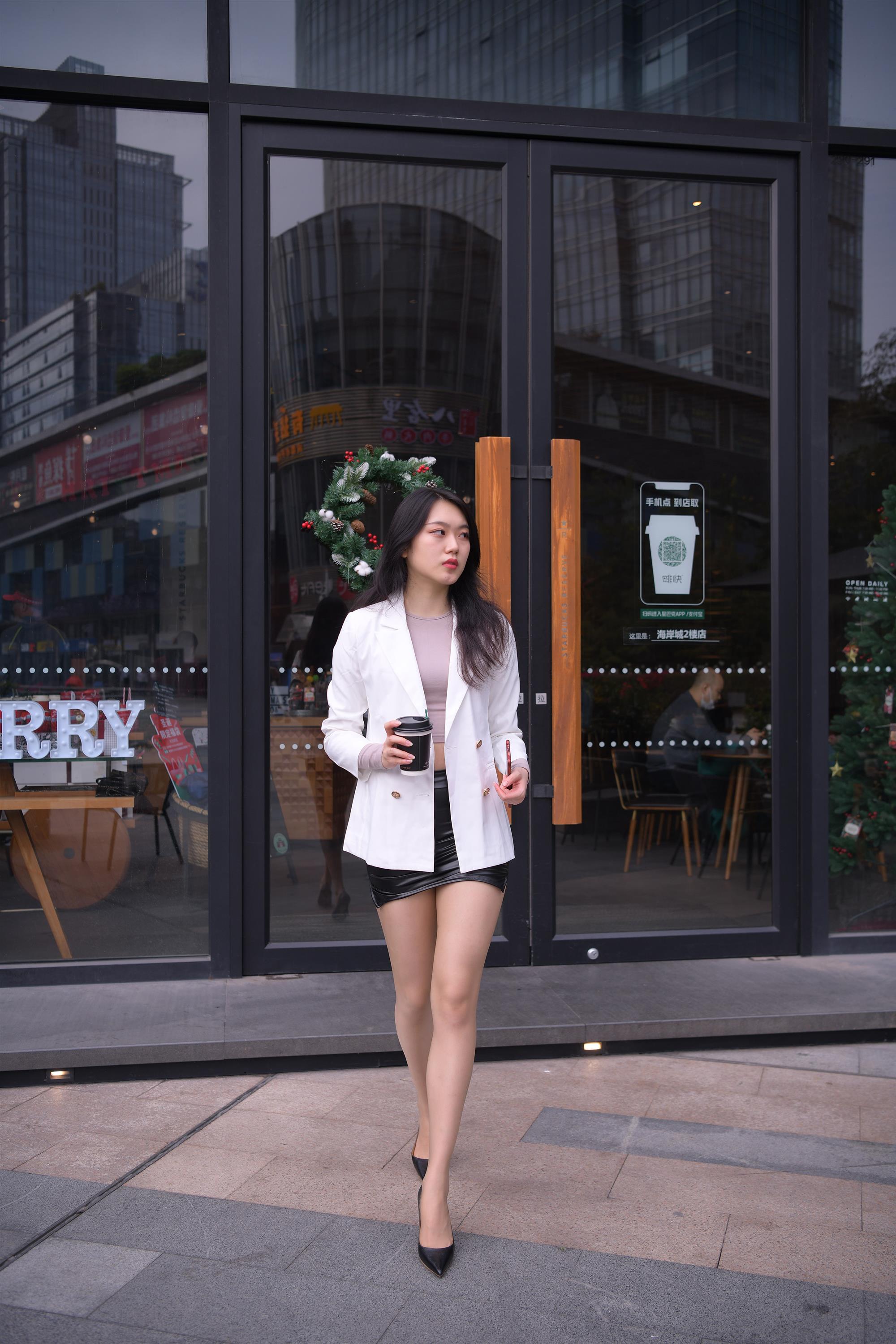 Street black mini skirt white suit - 153.jpg