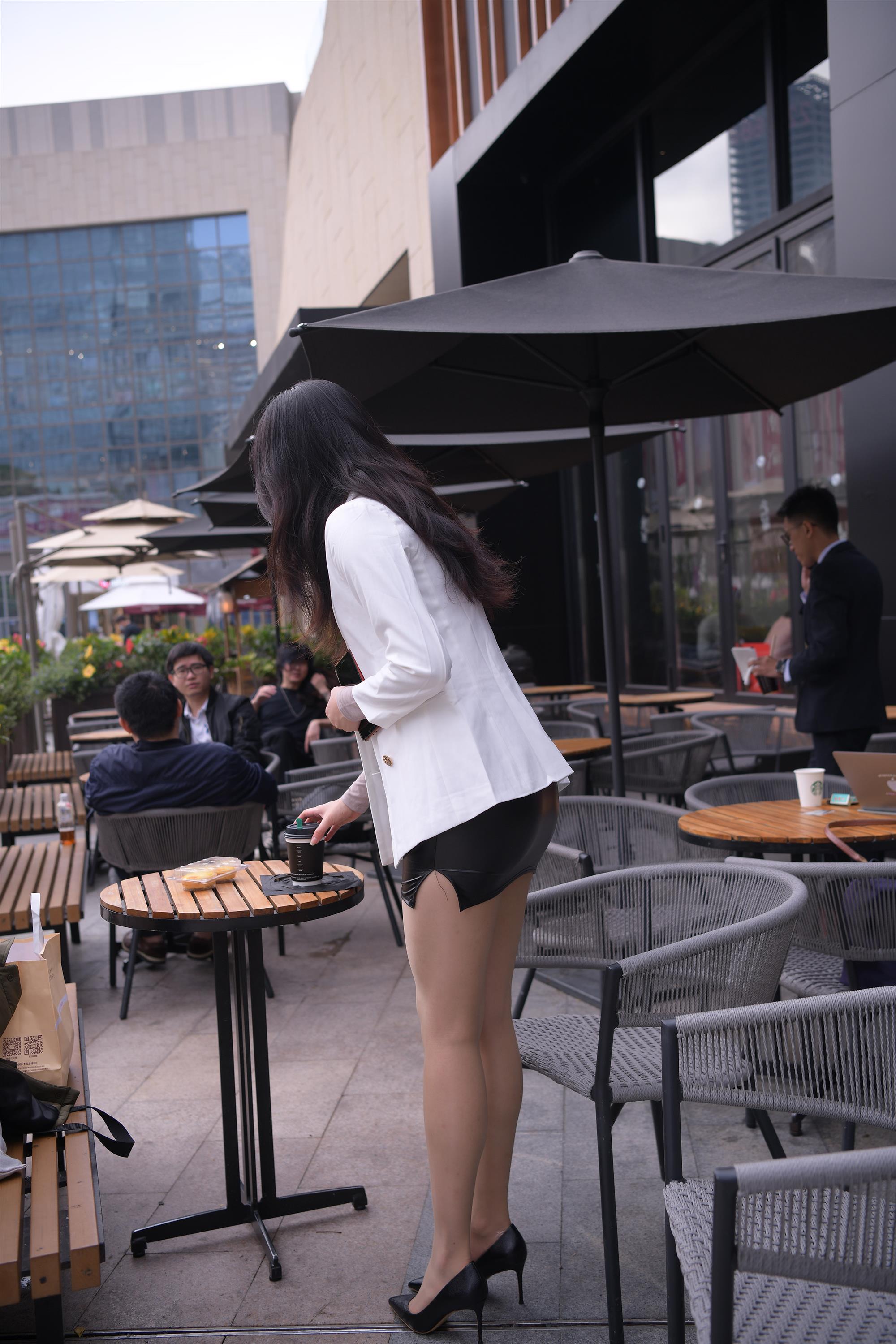 Street black mini skirt white suit - 155.jpg