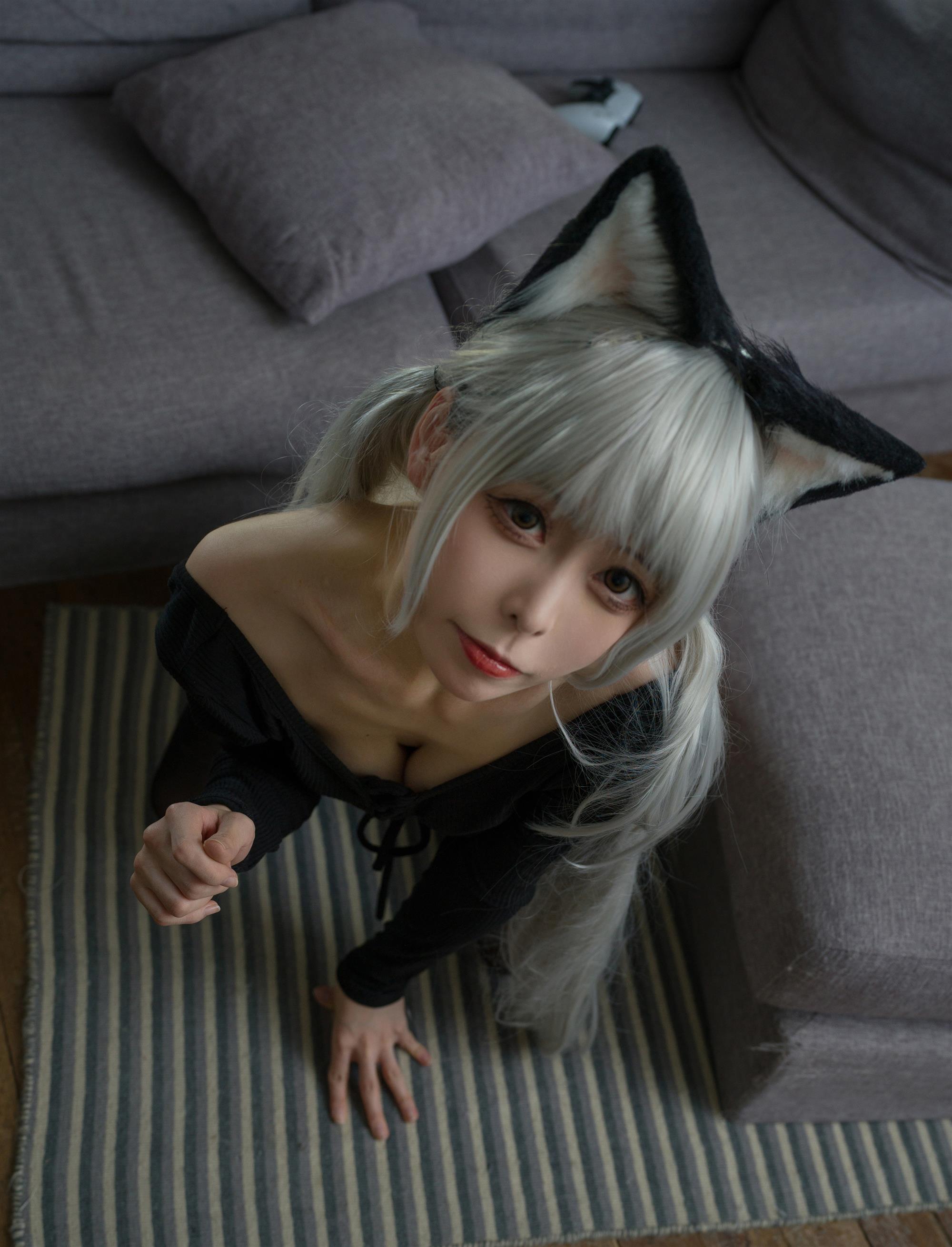 Cosplay 樱岛嗷一 黑猫针织衫连体衣 - 10.jpg