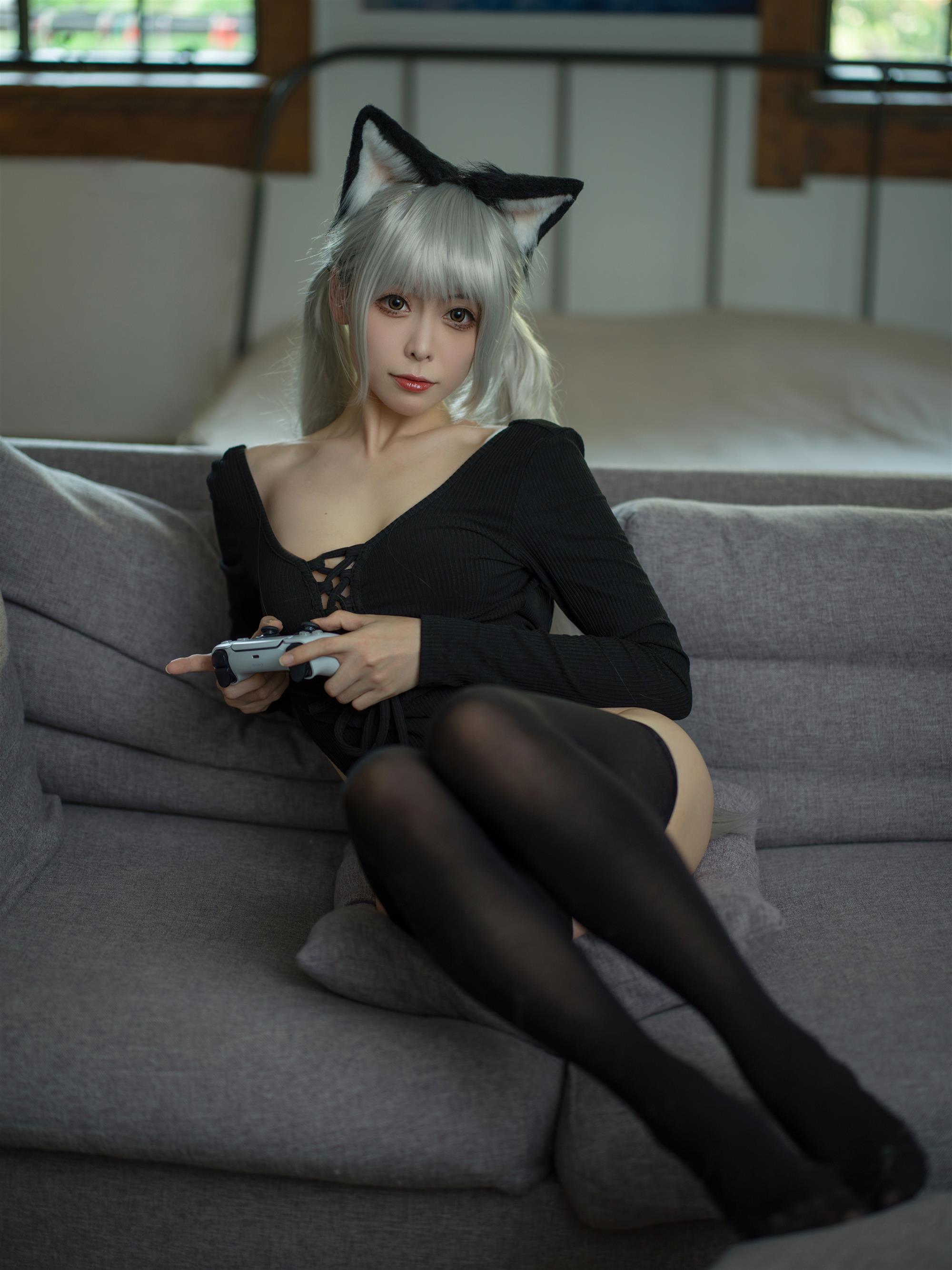 Cosplay 樱岛嗷一 黑猫针织衫连体衣 - 2.jpg