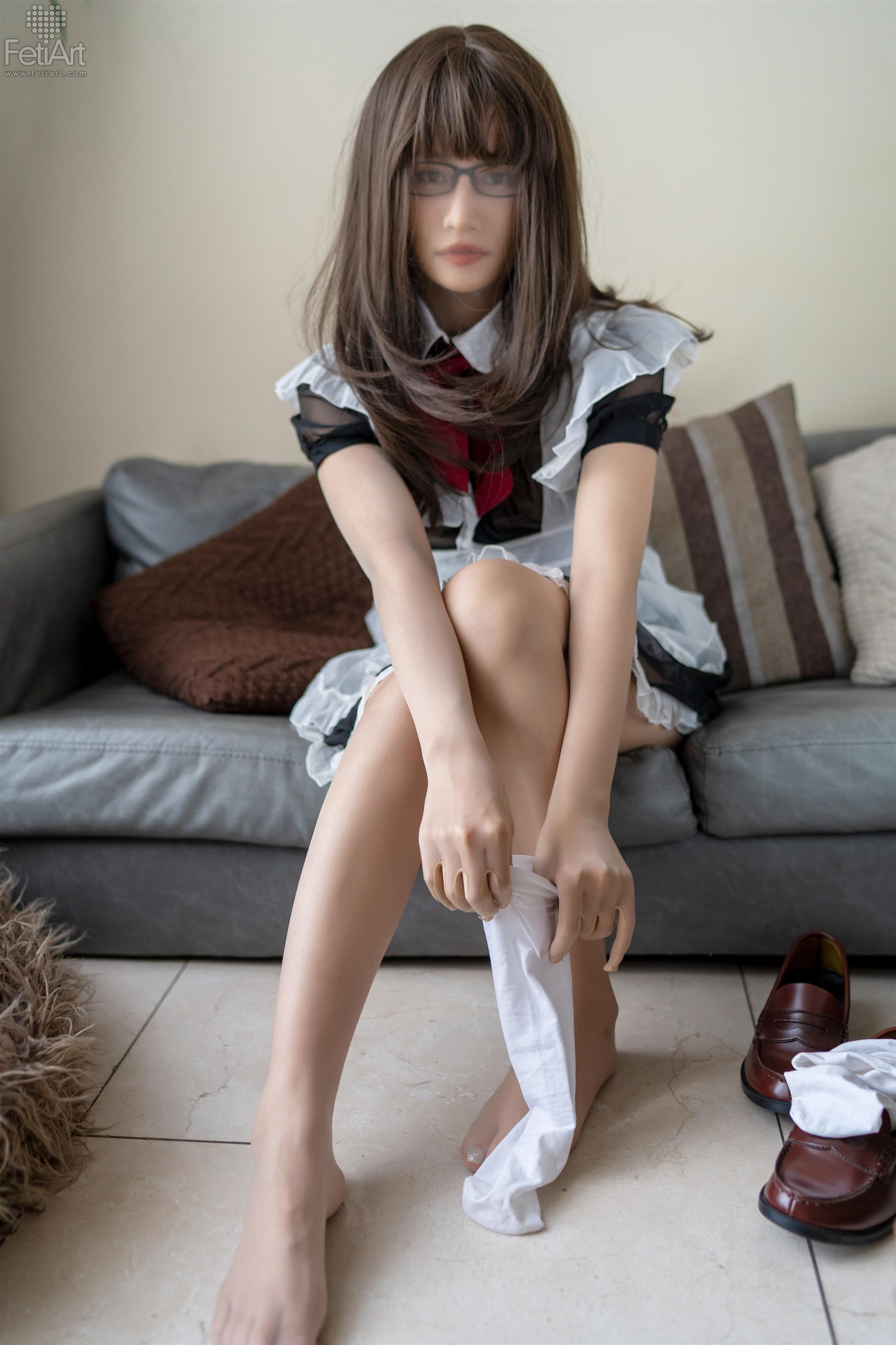 FetiArt尚物集 NO.00048 Pantyhose Encasement Maid MODEL Jasmine - 34.jpg